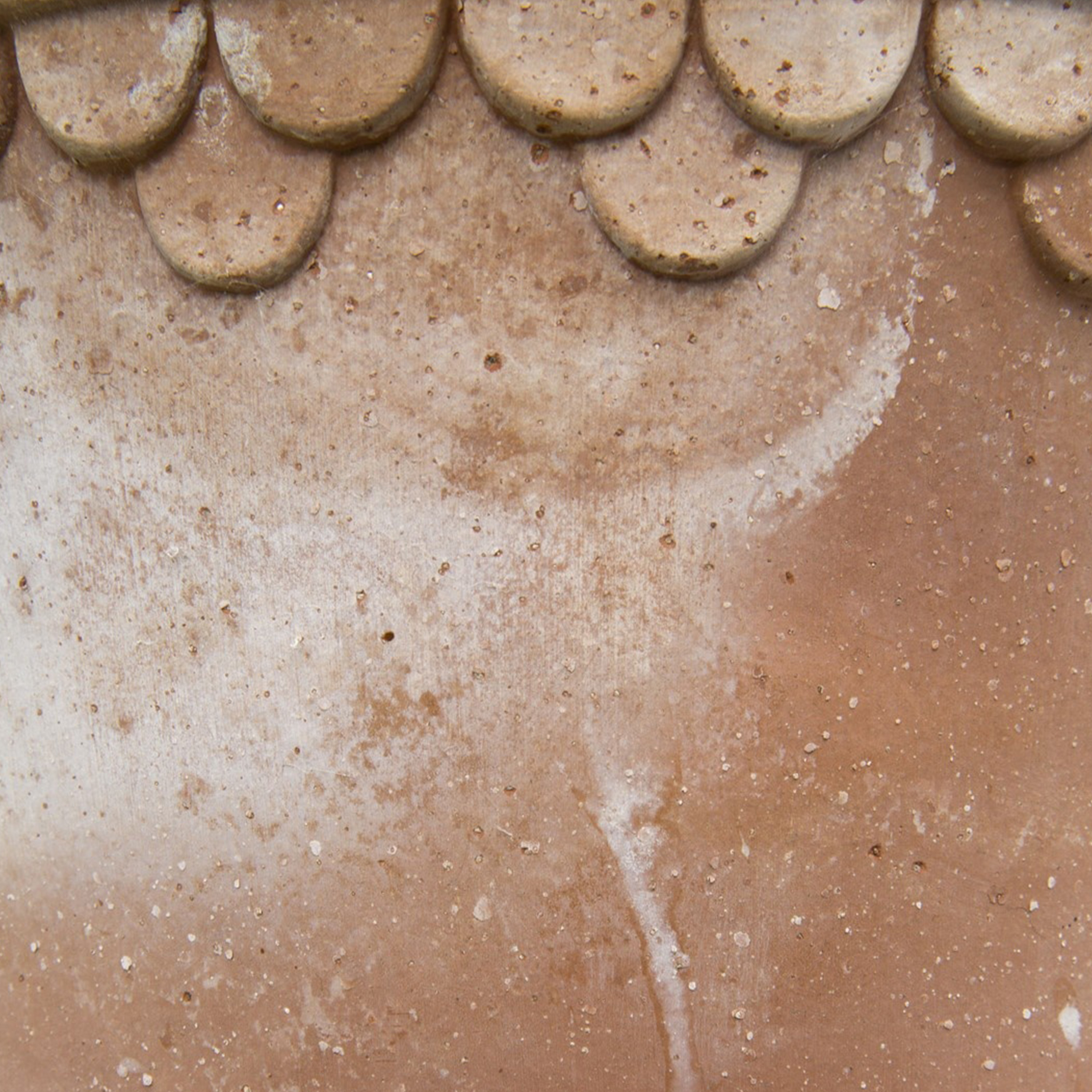 Bergs Potter Københavner Topf mit Untertasse, rohes rosa Terrakotta, Ø16