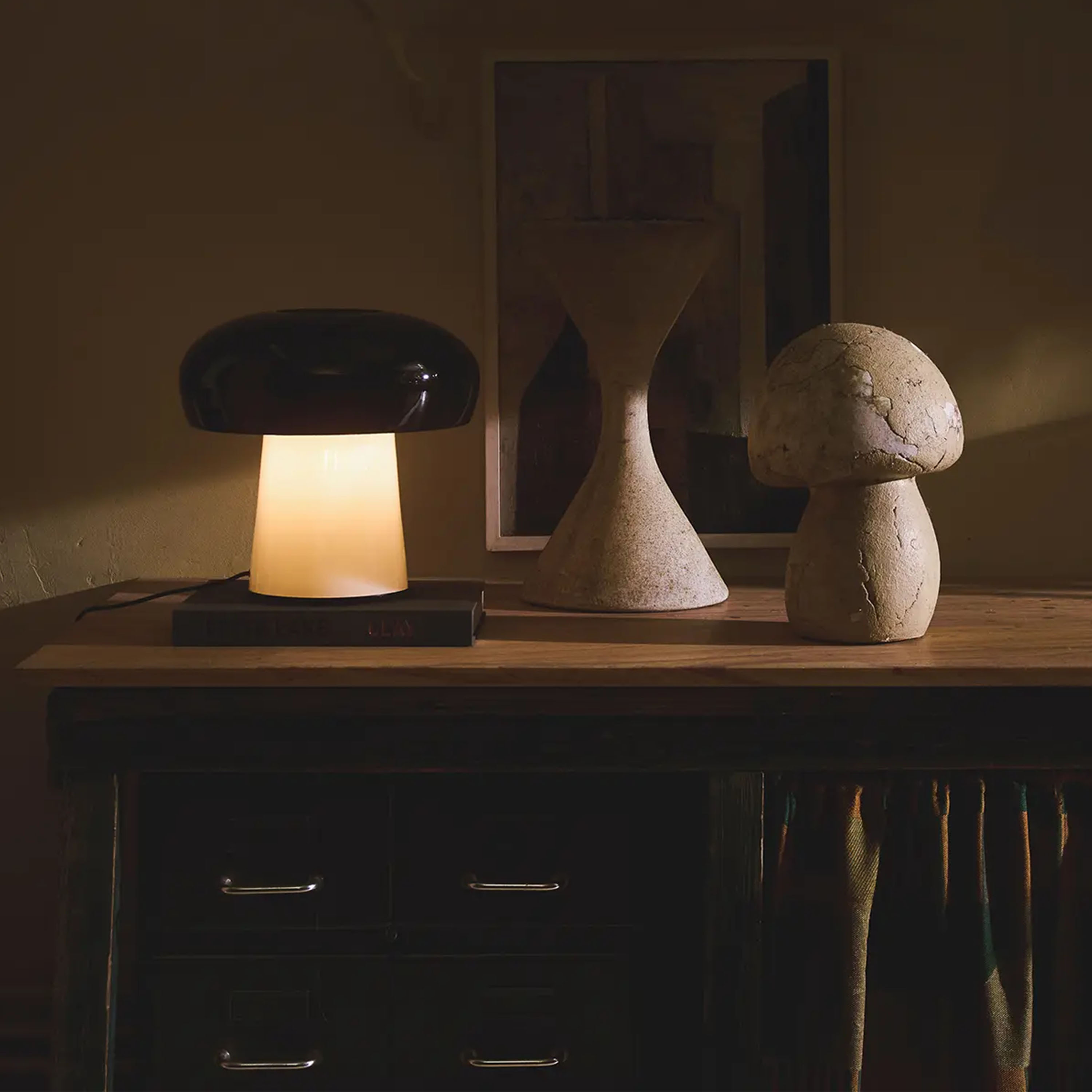 Olsson &amp; Jensen Hilding Tischlampe Schwarz/Weiß 34cm