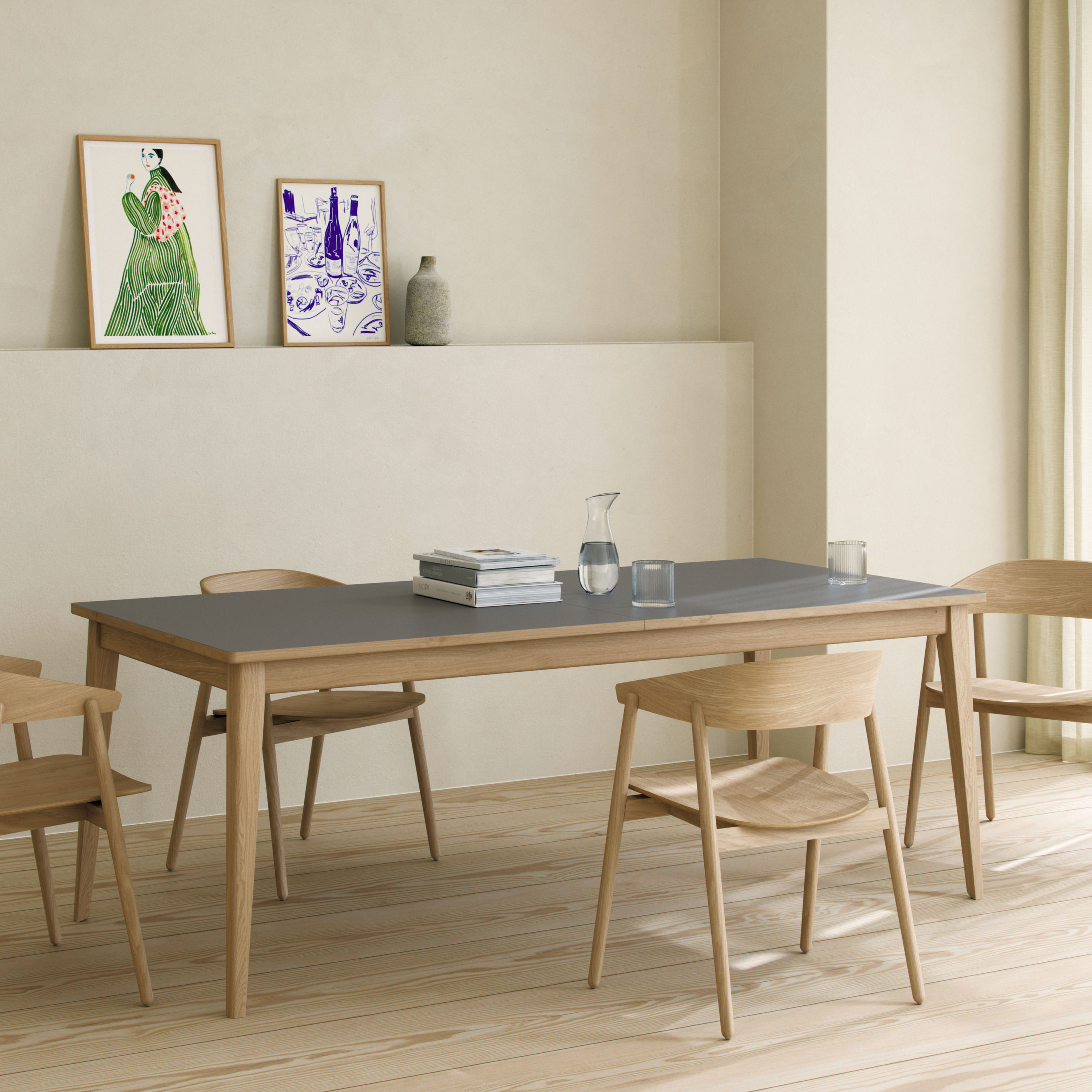 Andersen Furniture T3 Ruokapöytä Tammi/Grigio Londra 200x95