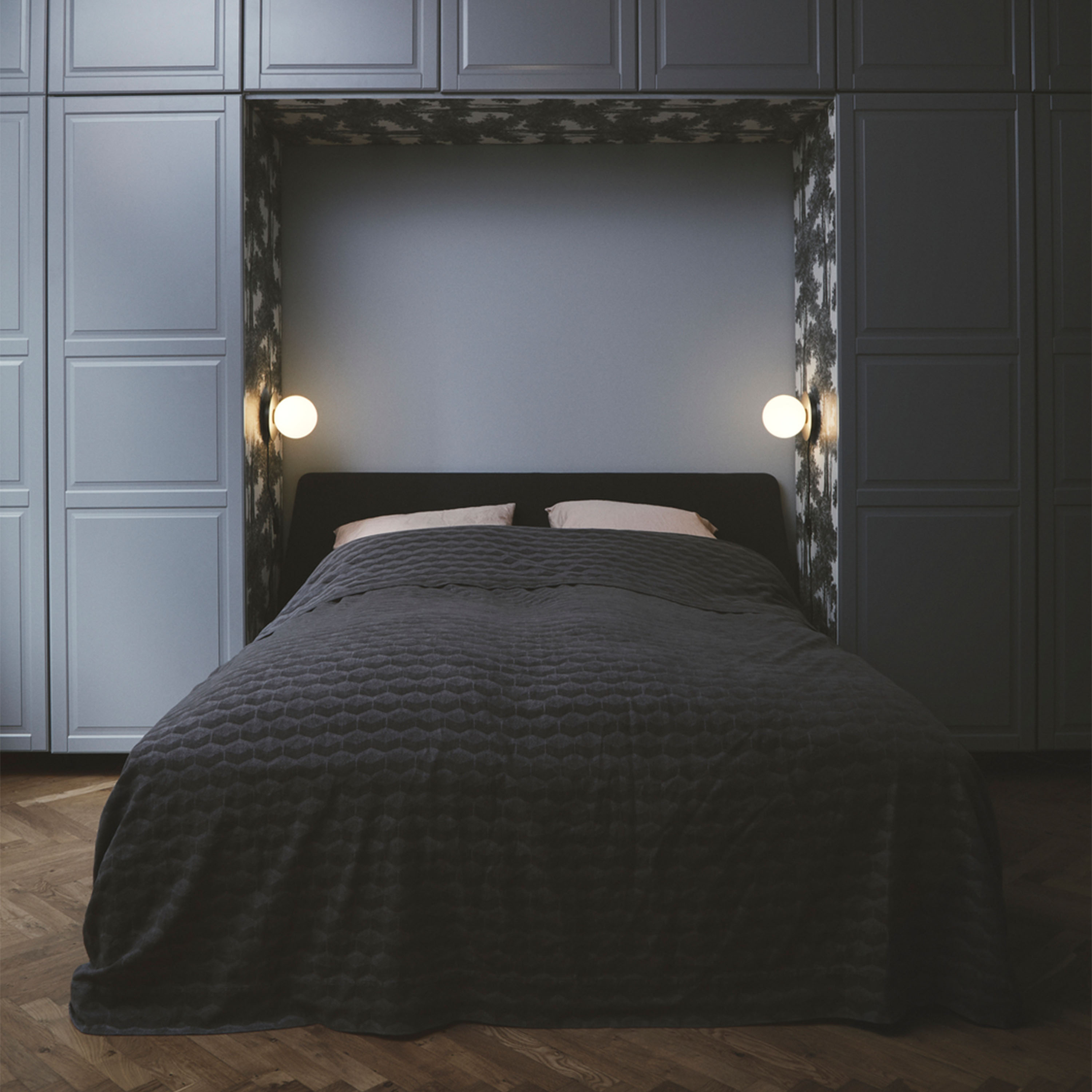 Nuura Liila 1 Vägg-/taklampa Light Silver/Opal Medium