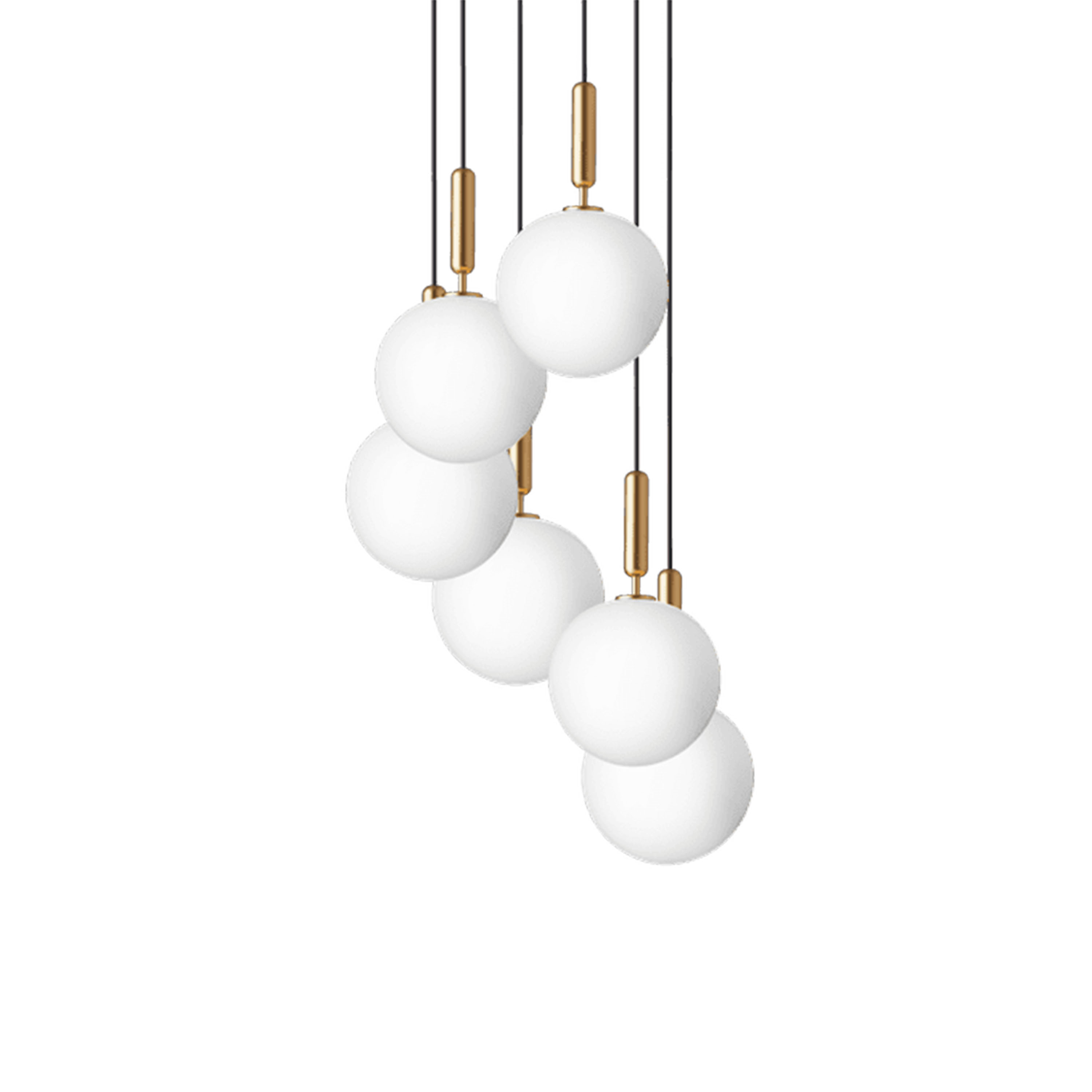Miira 6 Taklampa Brass/Opal Ø47