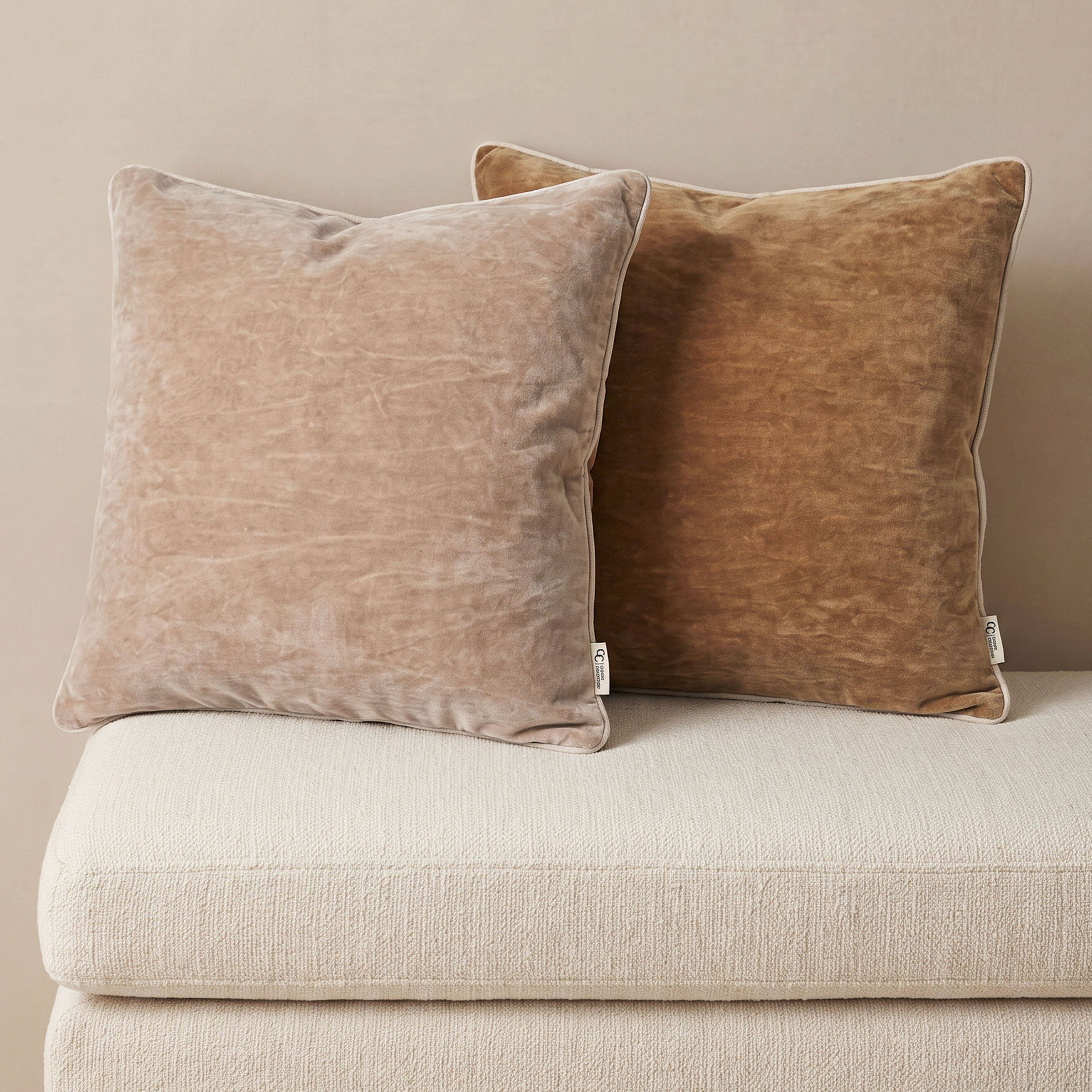 Classic Collection Velvet Stonewash Kuddfodral Gold 50x50