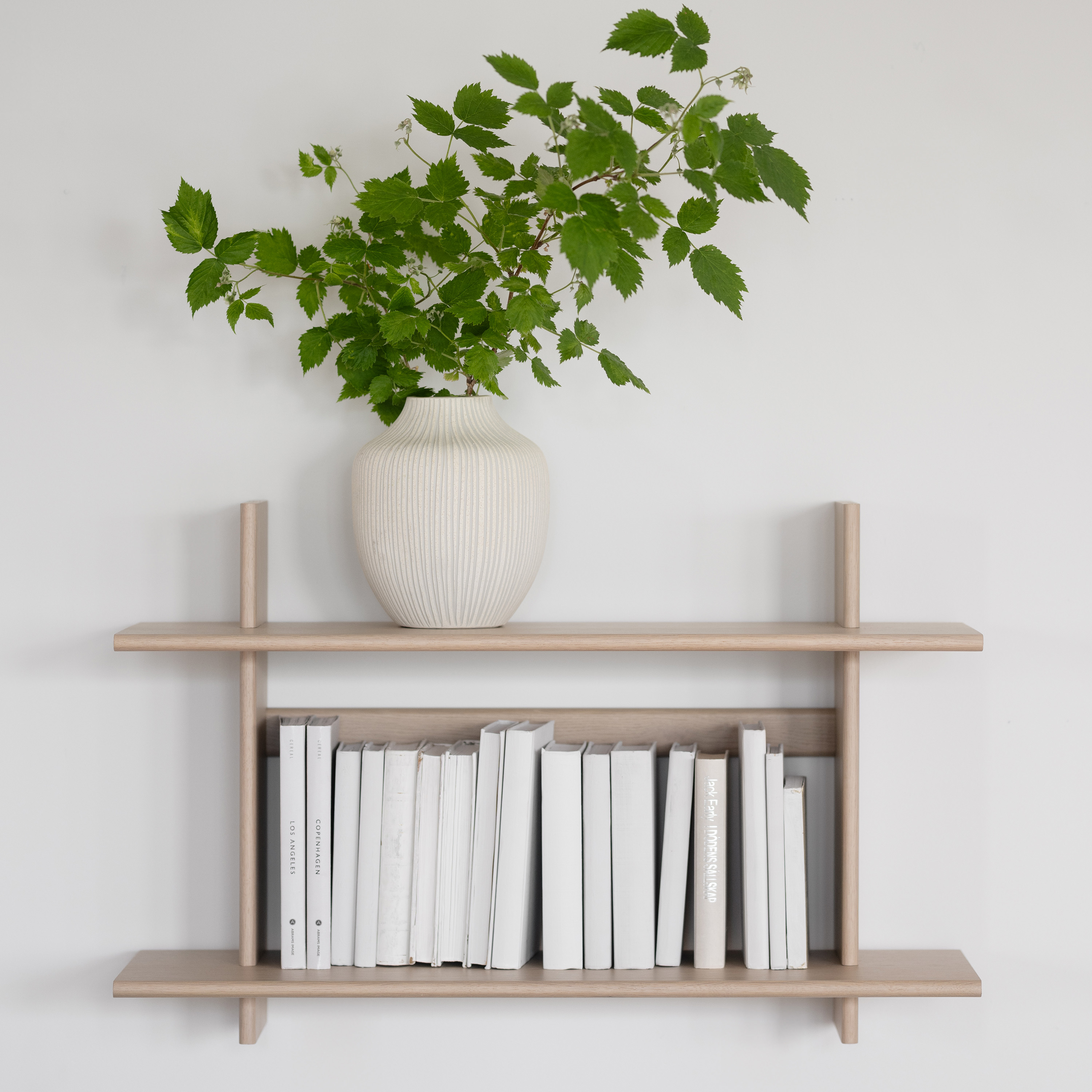 Rowico Home Westlock Wandregal Weiß pigmentierte Eiche 75x48