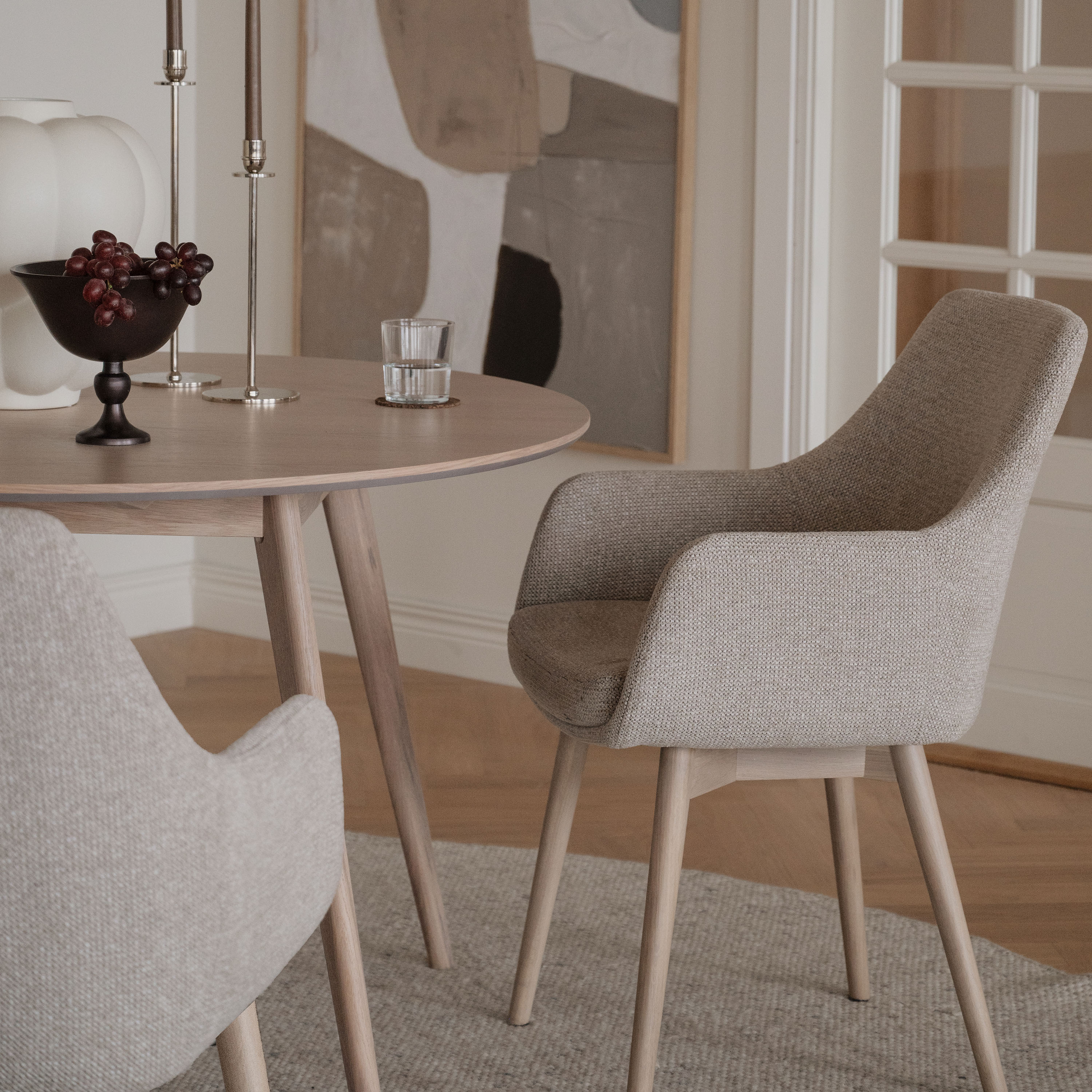 Rowico Home Denley Karmstol Ljusbeige/Vitpigmenterad