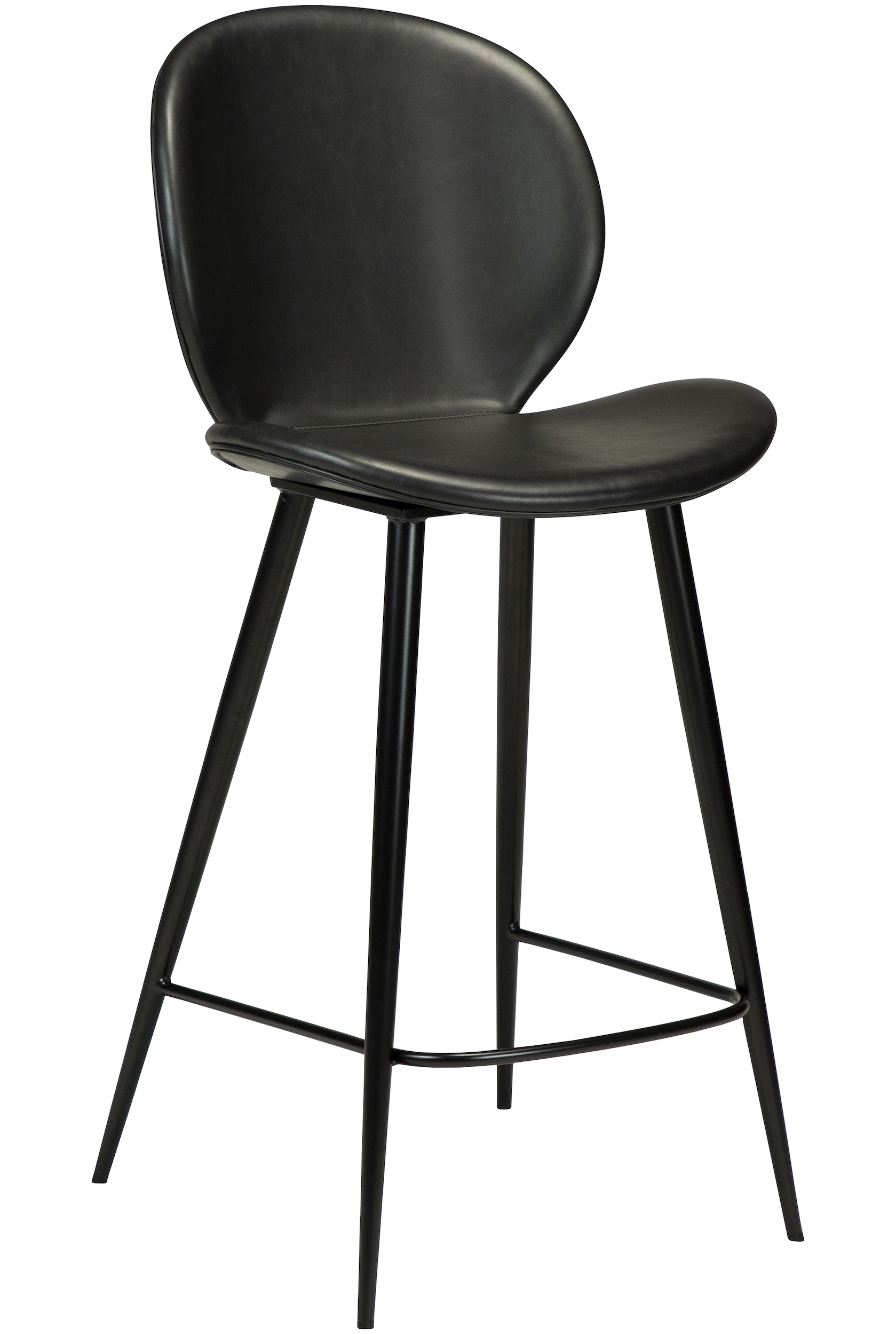 Dan Form - Cloud Barhocker Kunstleder Schwarz 67cm (2er-Pack)