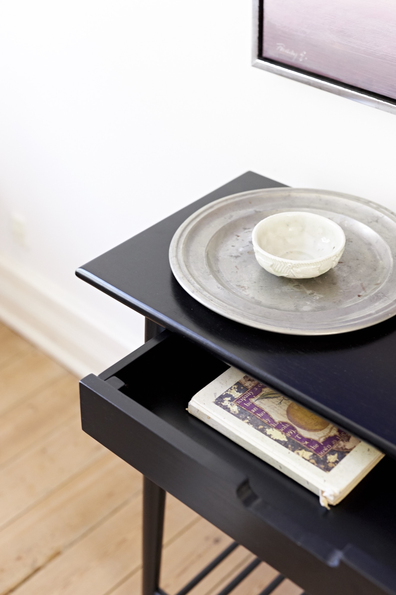 Cinas Noble Apupöytä Musta 90cm