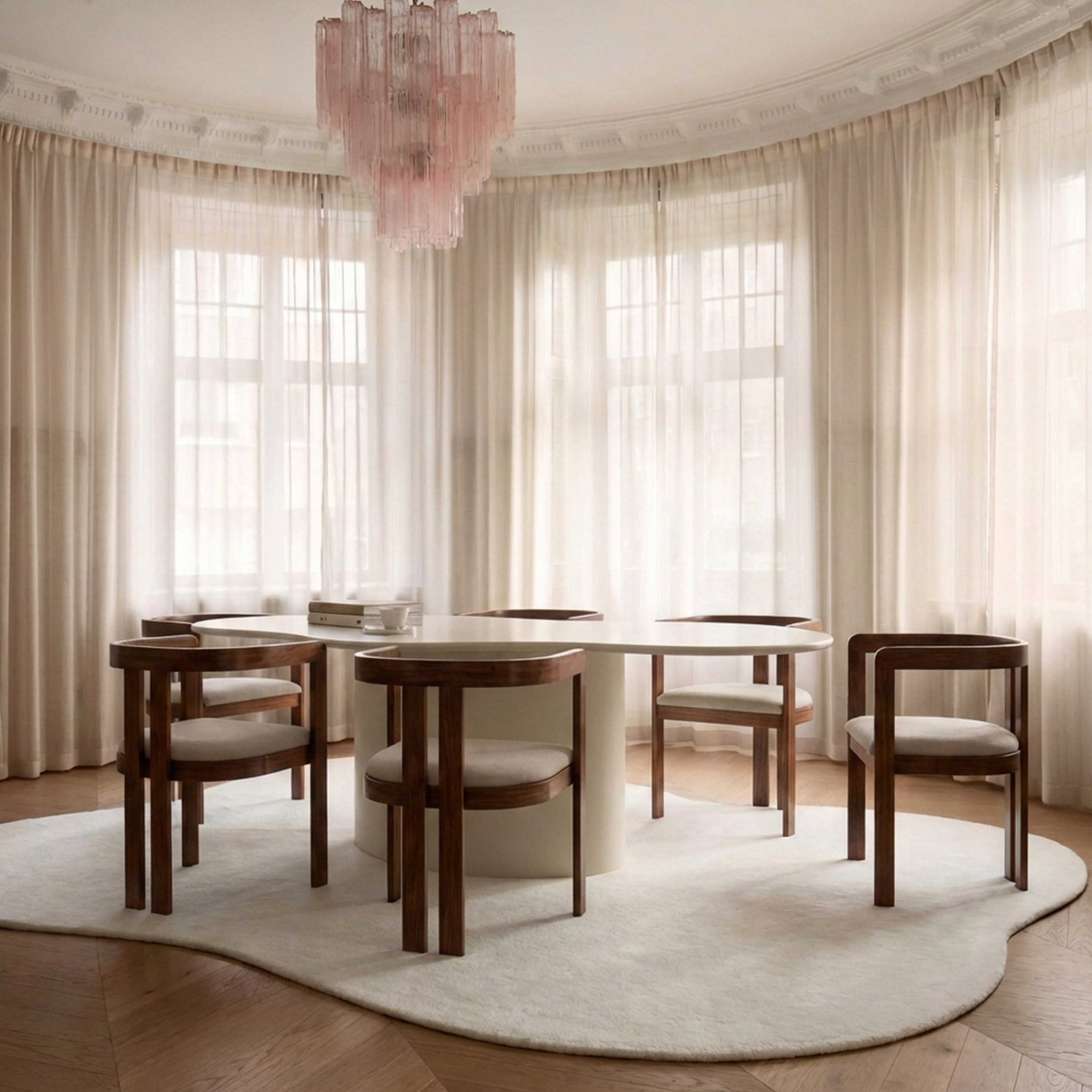 Sleepo Collection Callum Dining Armchair Walnut/White