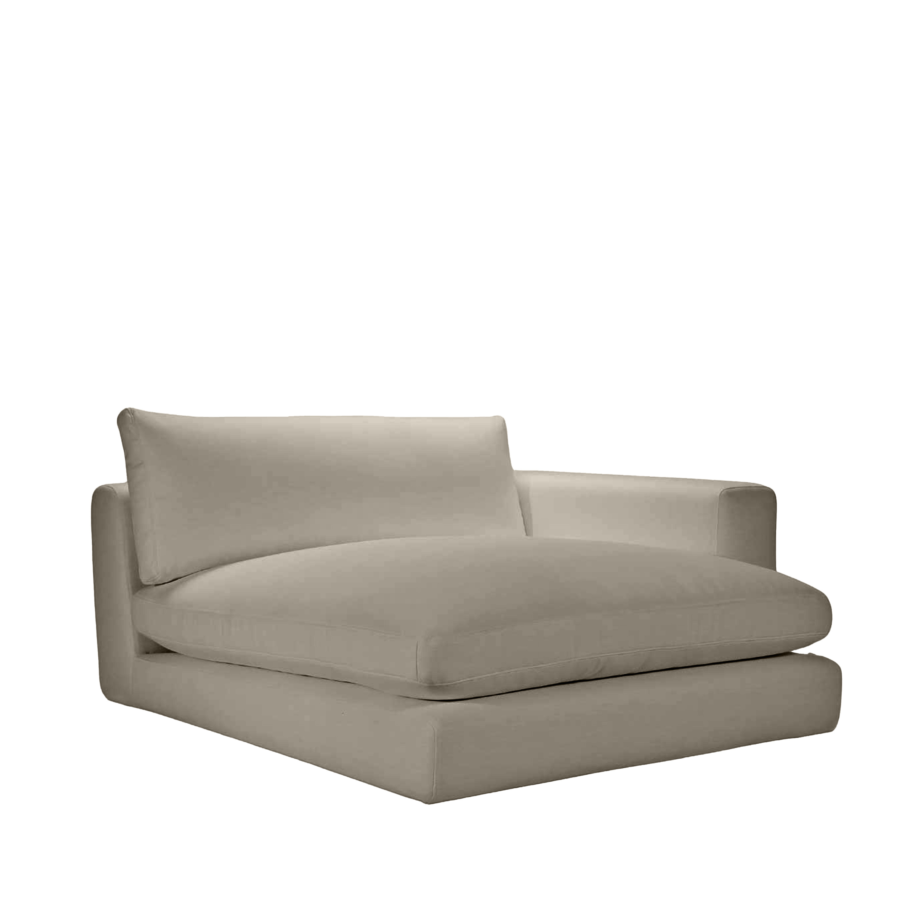 Sleepo Collection Capri 1.5-sits Divanmodul Höger Armstöd Taupe 142x184