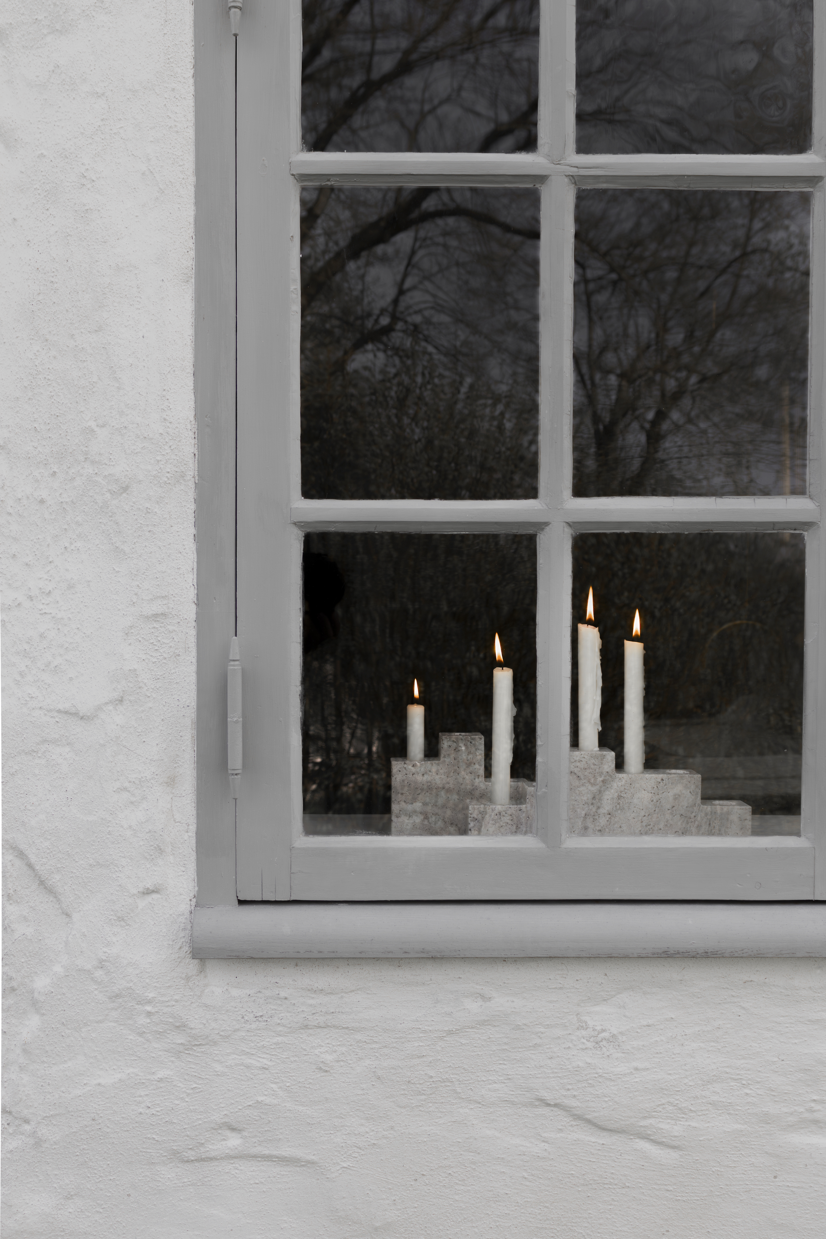 Mette Ditmer Step Six Kerzenhalter Travertin Kreide