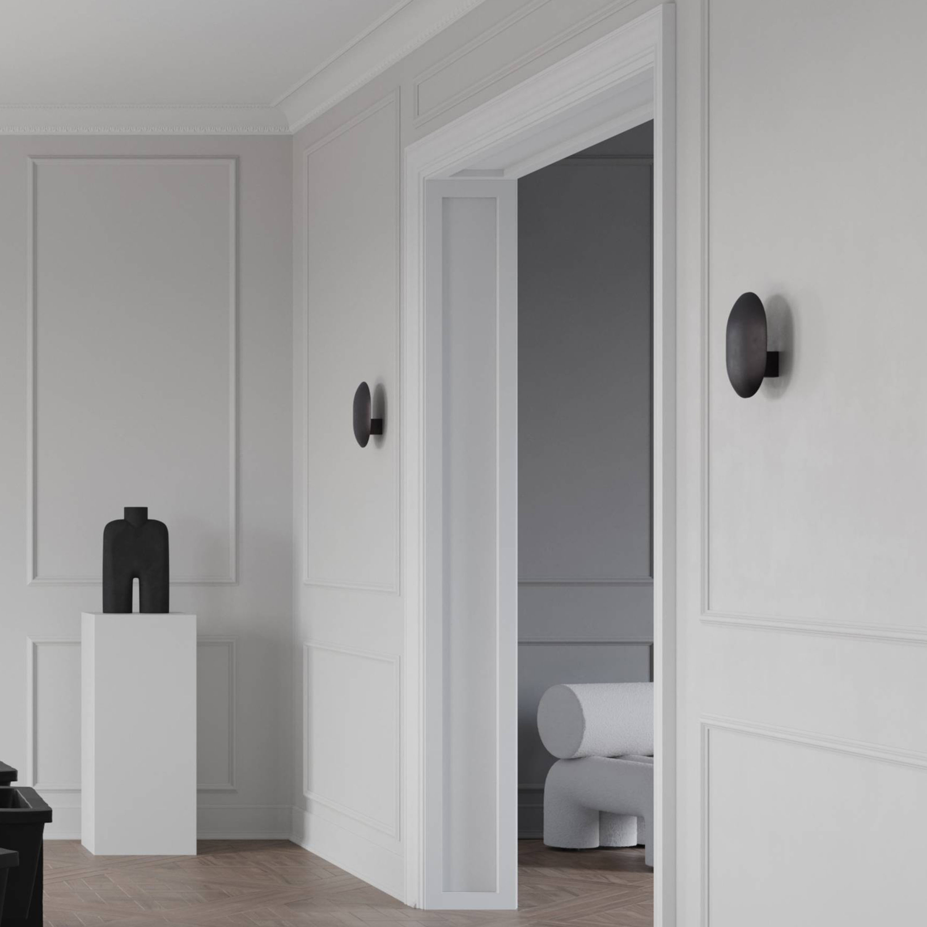 101 Copenhagen Clam Wandleuchte Gebranntes Schwarz