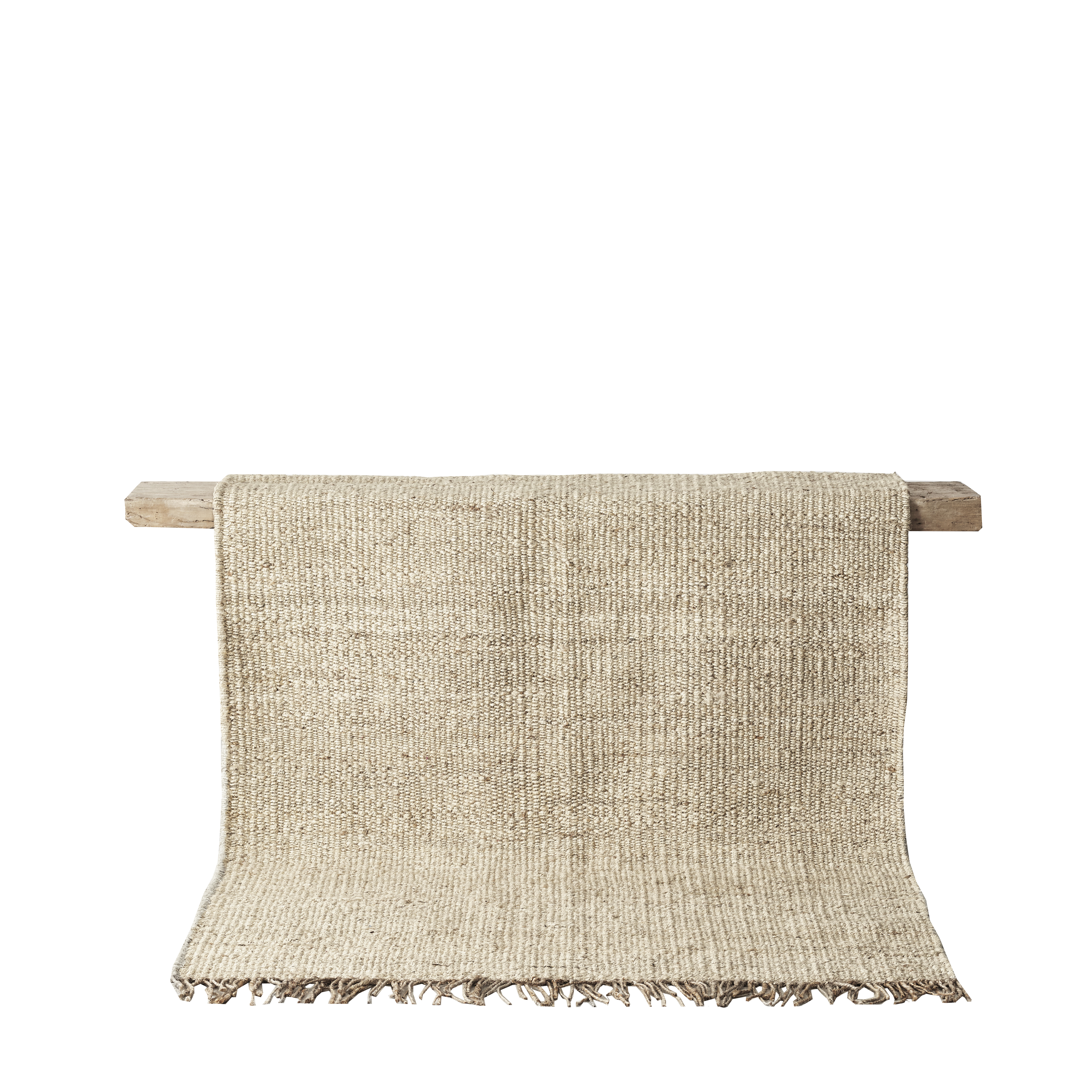 Tell me more - Hamp Teppe Bleket 170x240 - Hvit  - Jute- & Sisaltepper