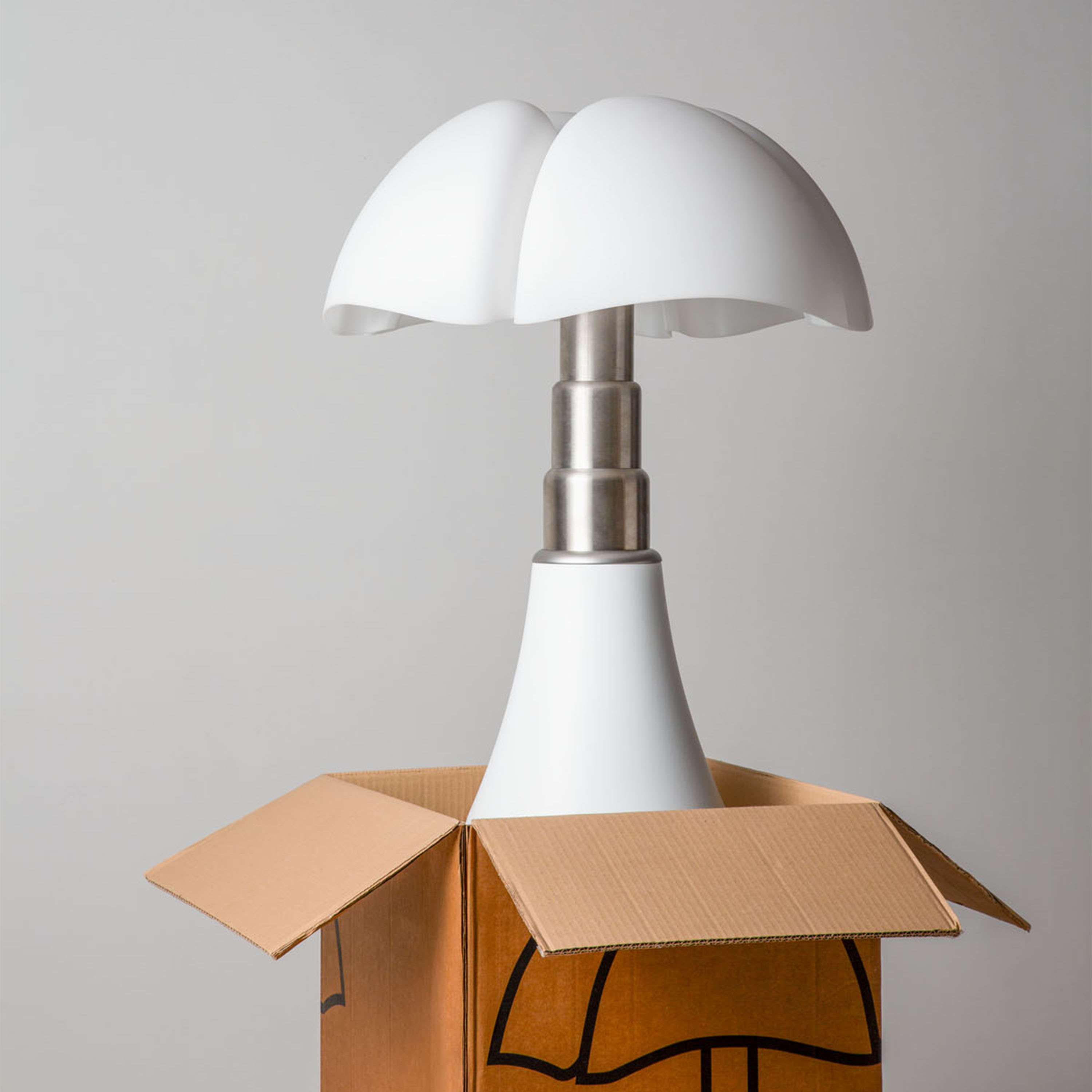 Martinelli Luce Pipistrello Medio Bordlampe Dimbar LED Matt Hvit