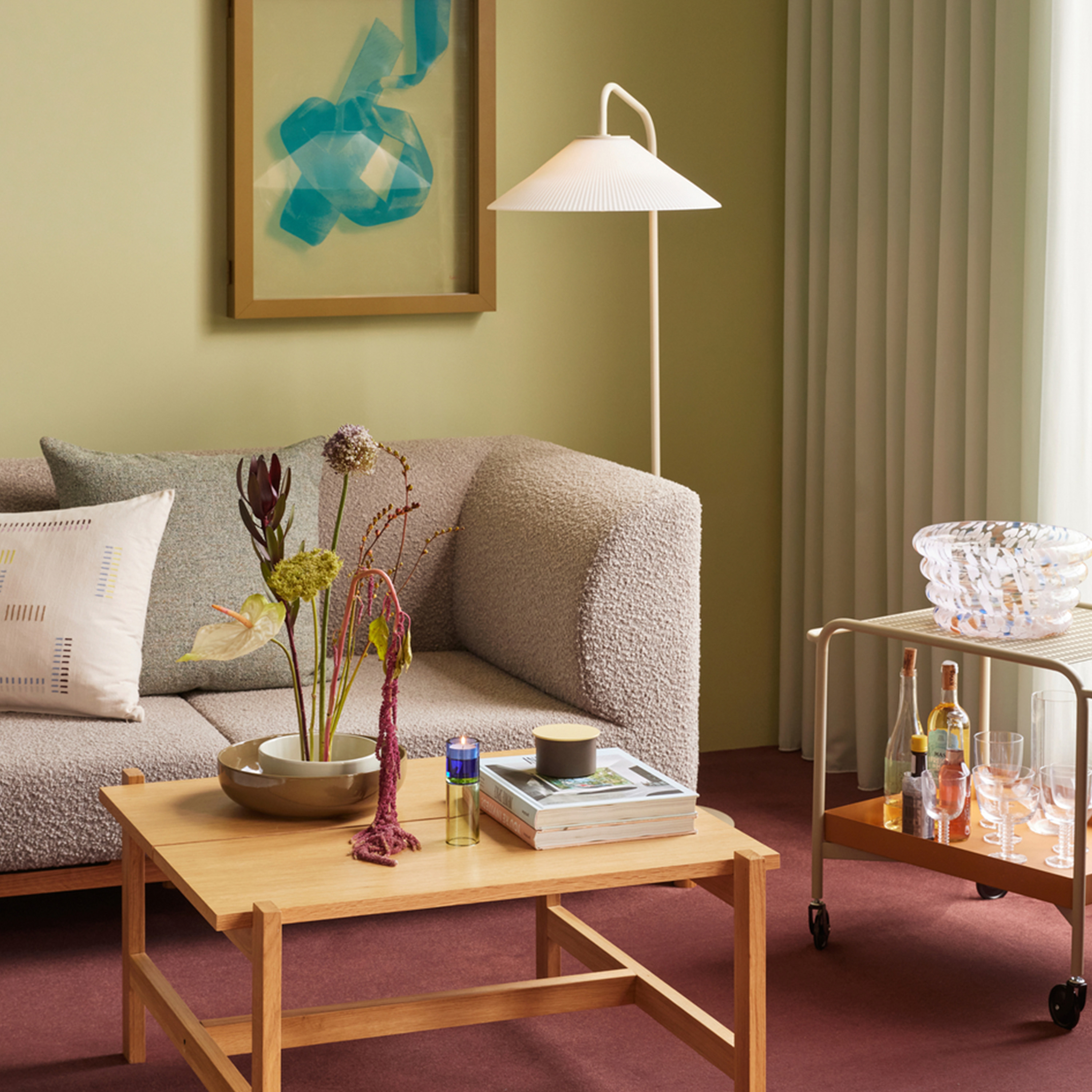 Hübsch Solid Lattiavalaisin Sand 158cm