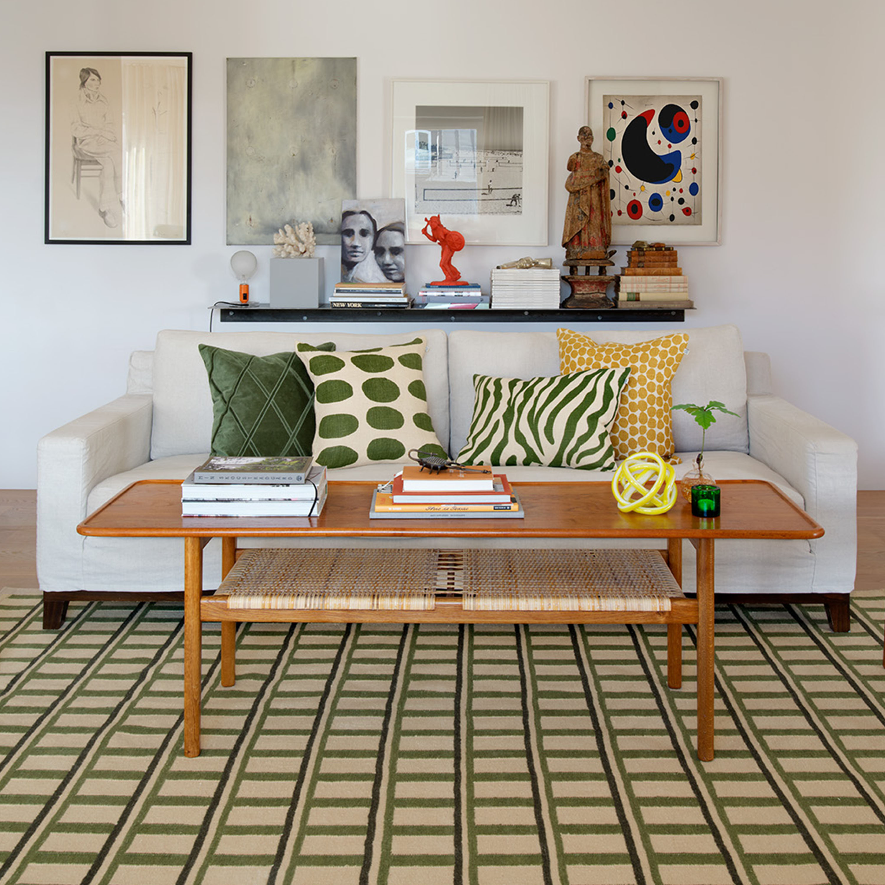 Chhatwal &amp; Jonsson Mysore Ullteppe Off White/Green/Dark Green 230x320