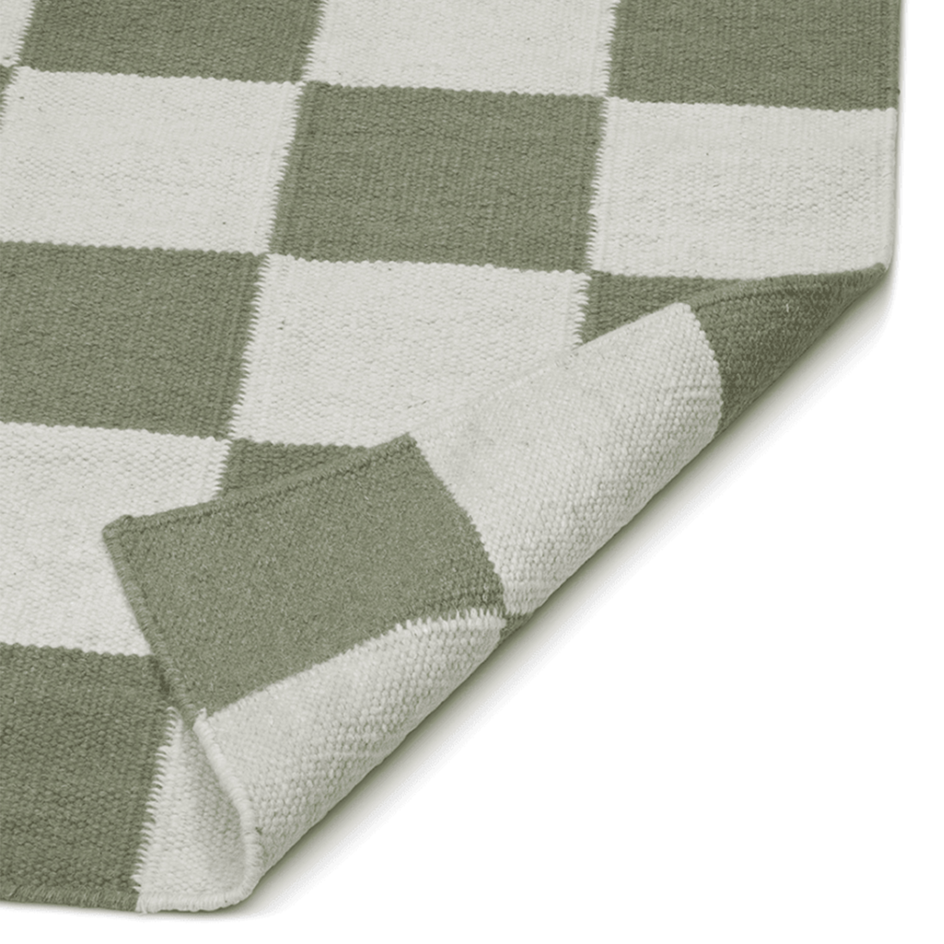 Classic Collection Square Gangmatte Hvit/Grønn 80x240