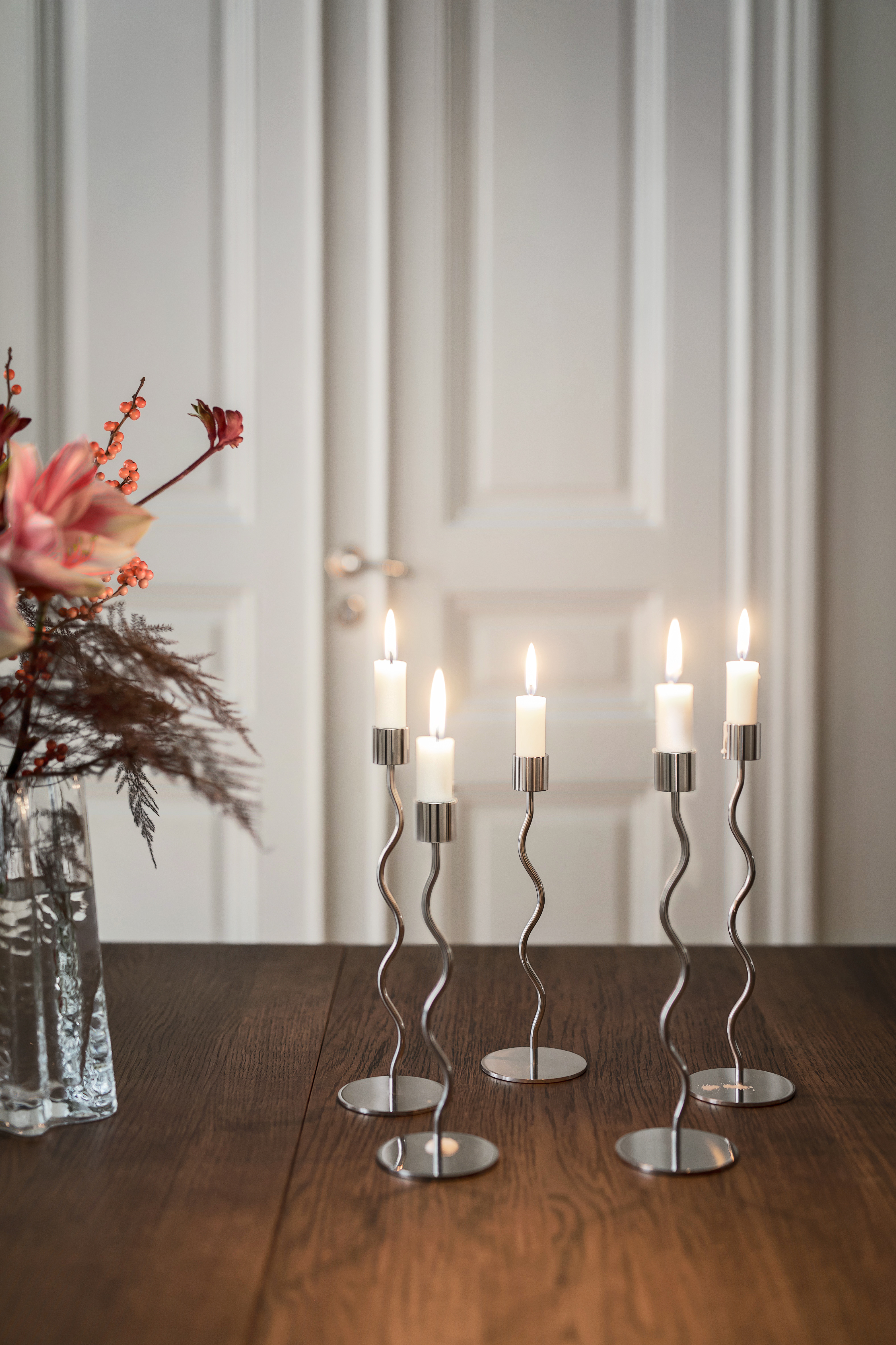 Cooee Design Curved Ljusstake Stainless Steel 26cm