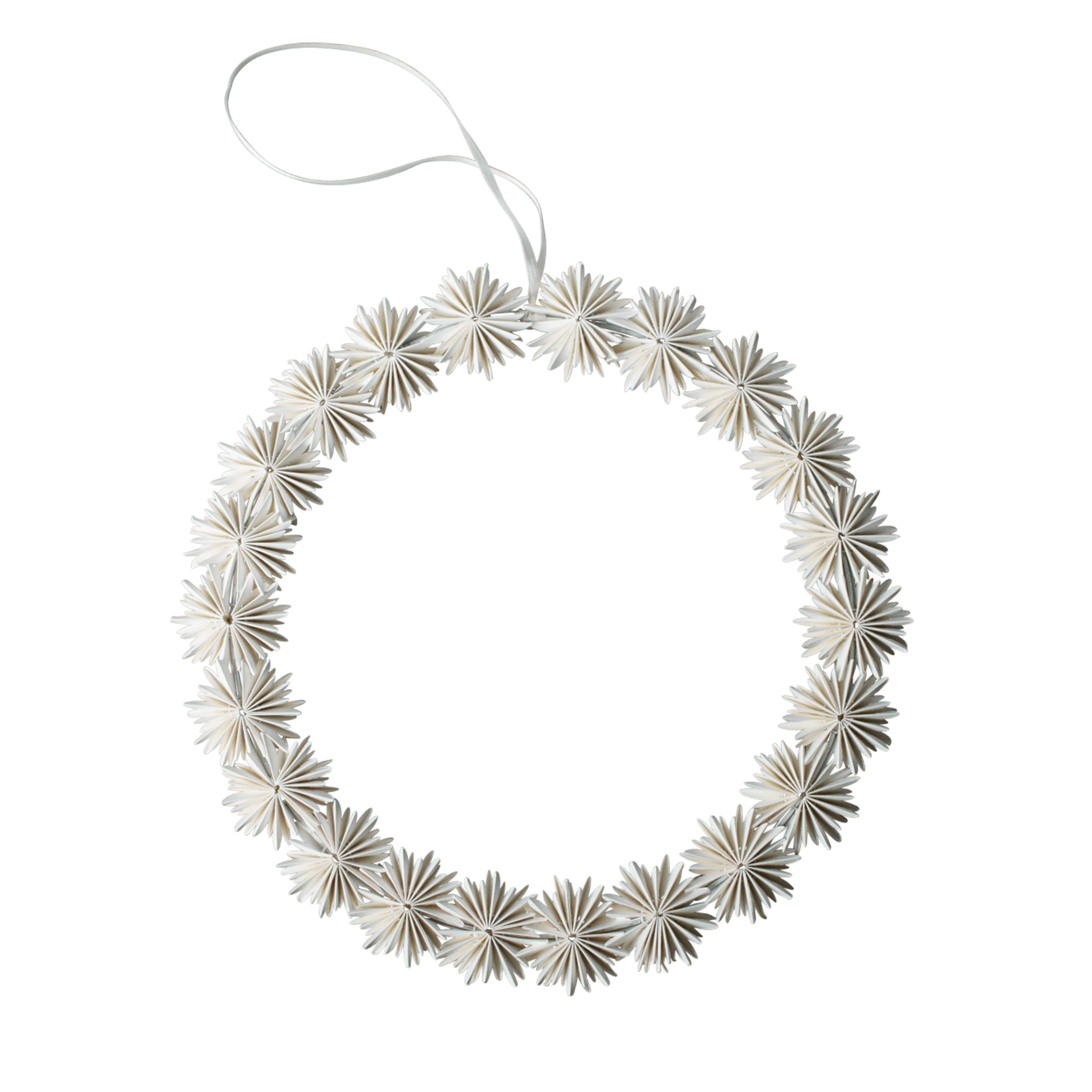 Paper Flake Wreath Dekoration White Ø35