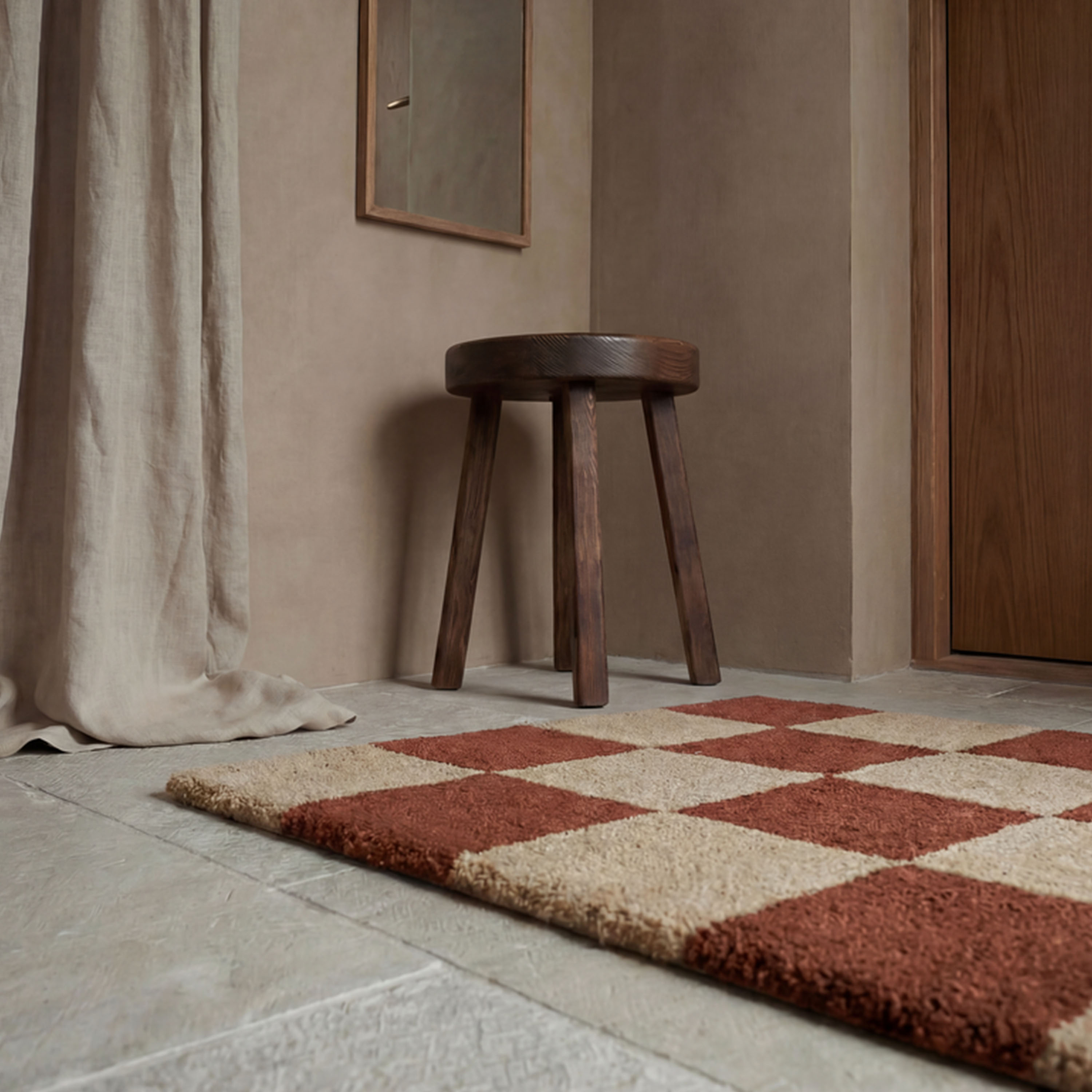 Classic Collection Square Dørmatte Terrakotta/Natur 85x130