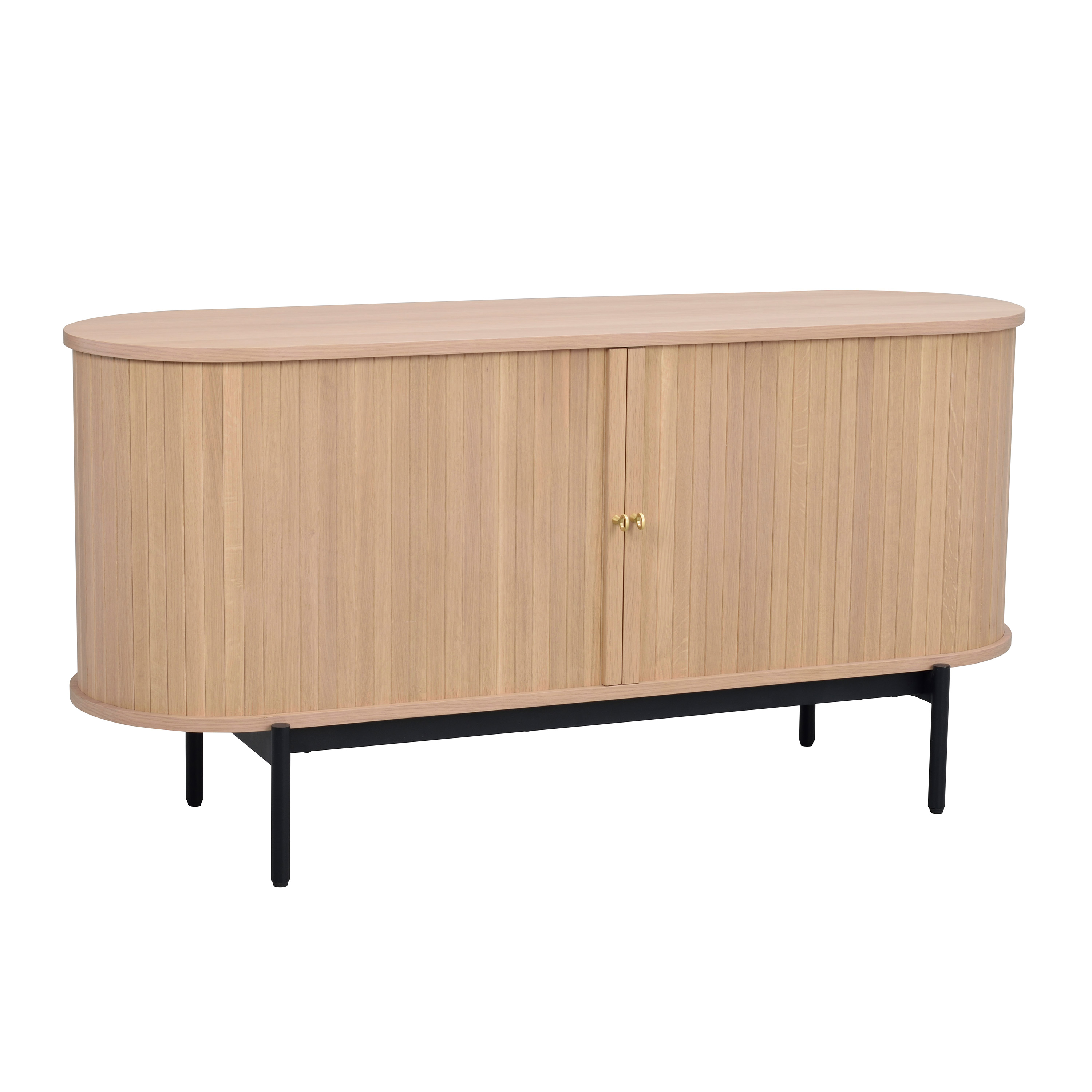 Haddington Sideboard Weißpigmentiert/Schwarz 142cm
