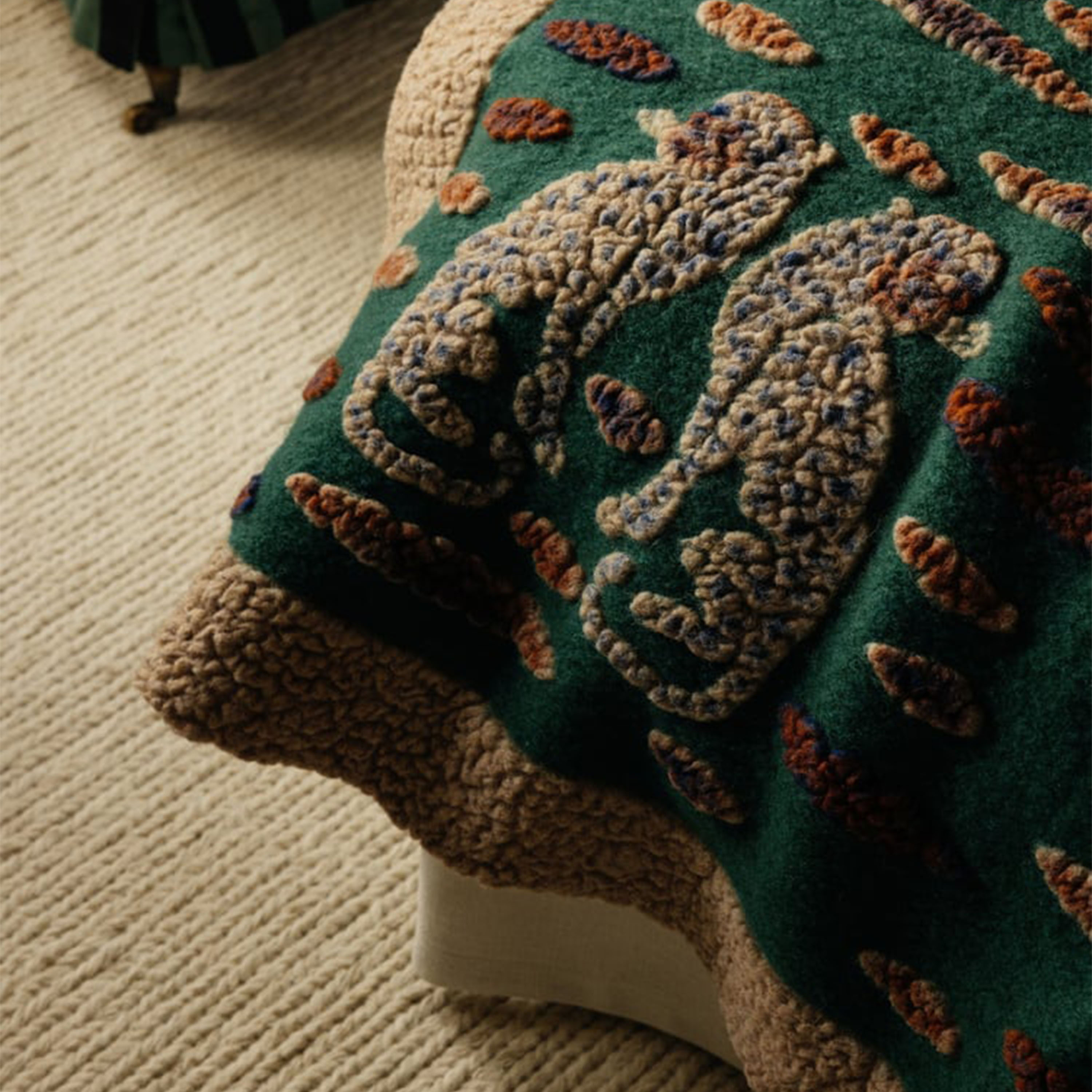 Mille Notti Leopardo Pläd Green