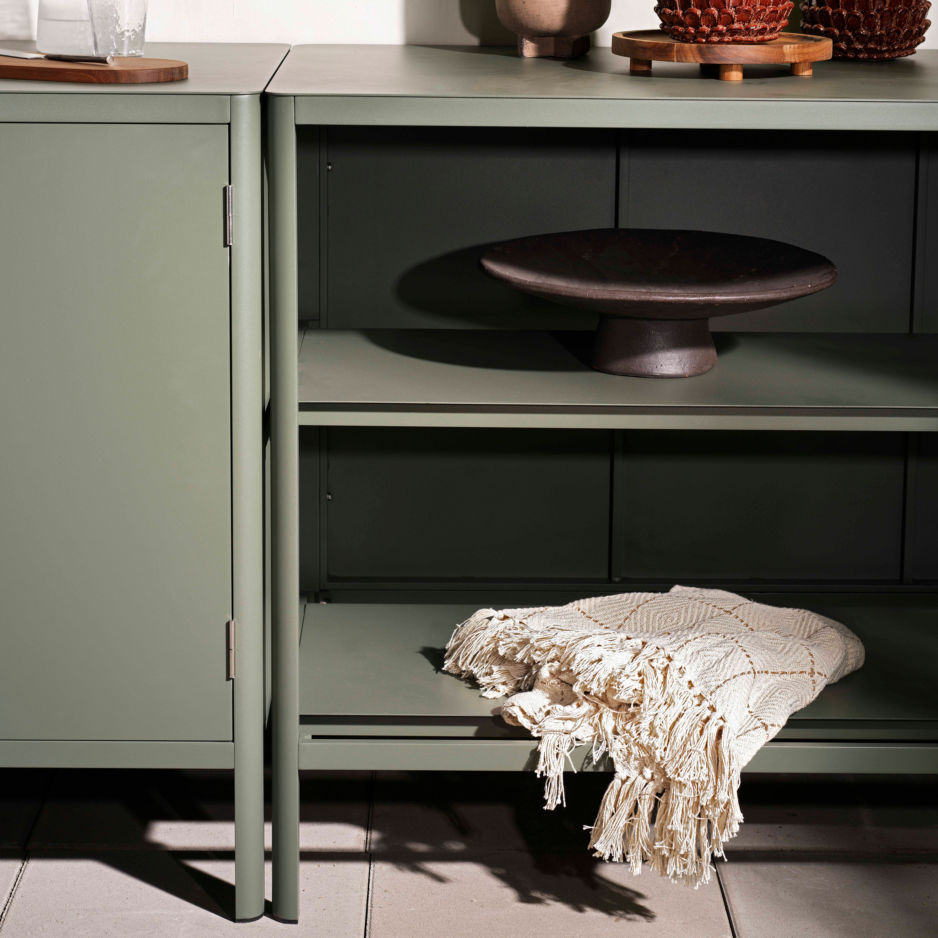 Brafab Kelia Utekök m.hyllor Nordic Green 121cm