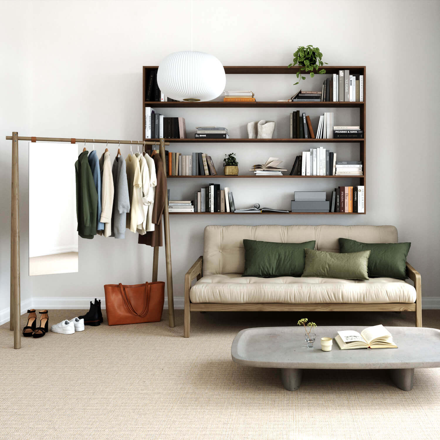 Karup Design Grab Schlafsofa Braun/Natur 204cm