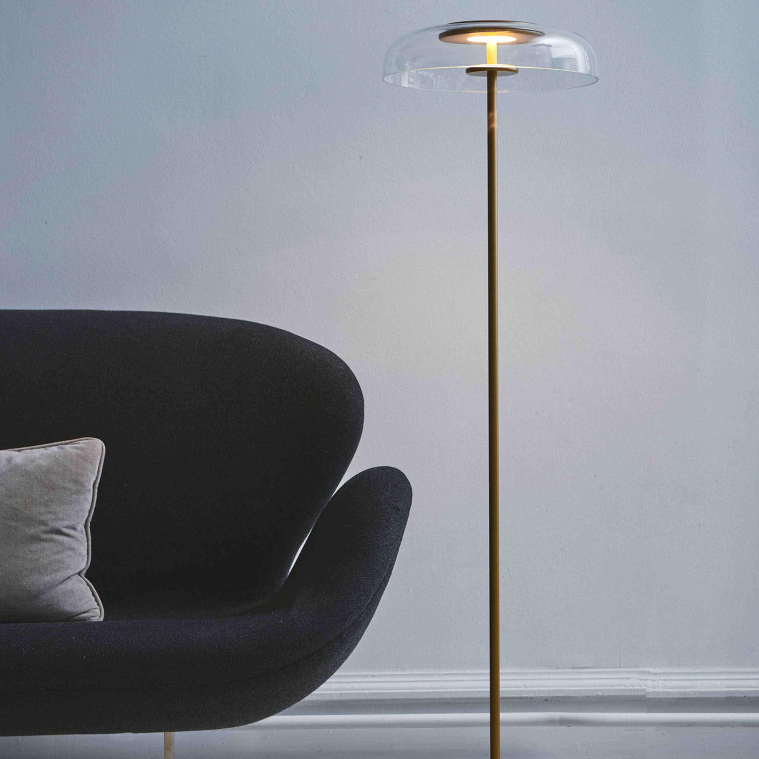 Nuura Blossi Golvlampa Nordic Gold/Clear