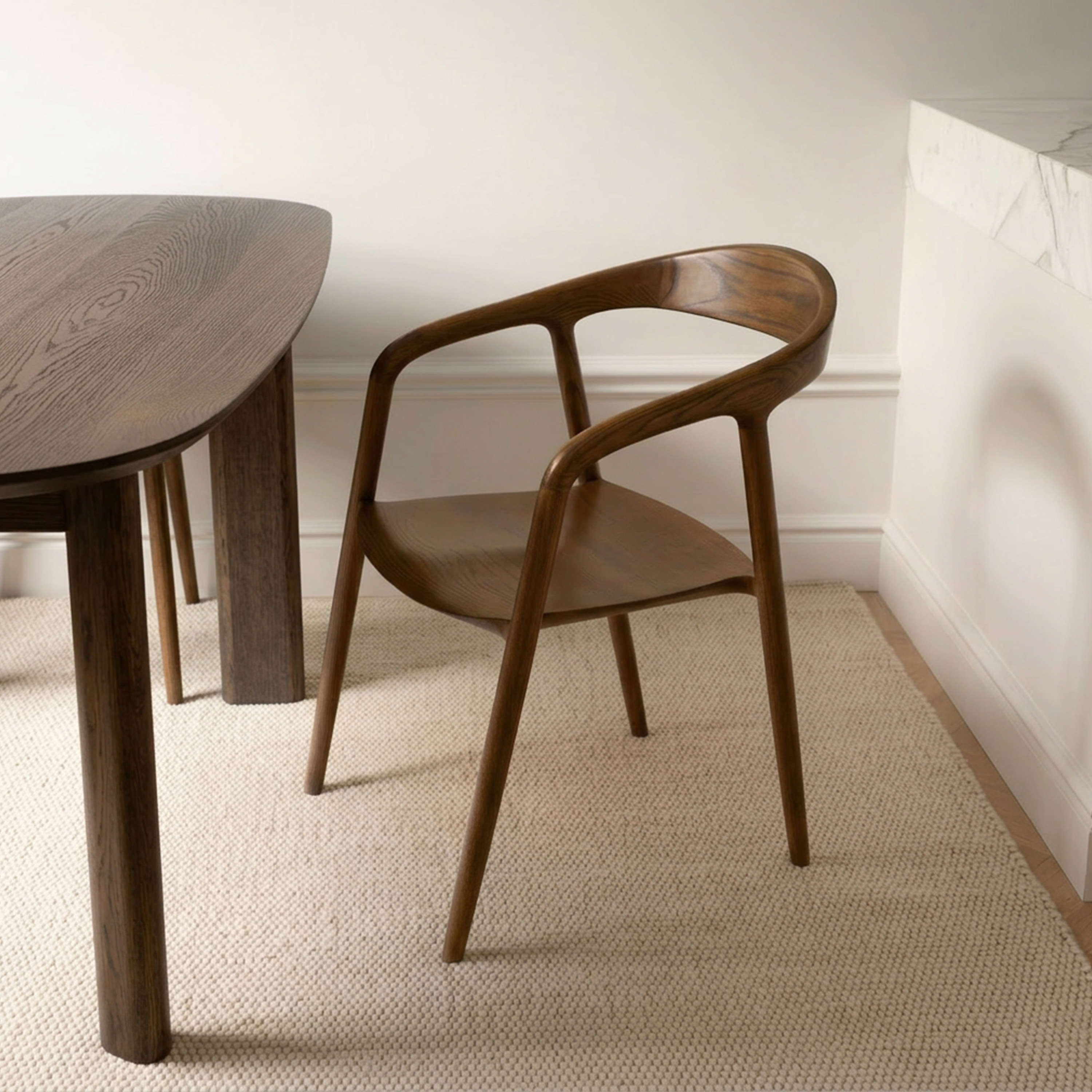 Sleepo Collection Casper Dining Armchair Brown Stained