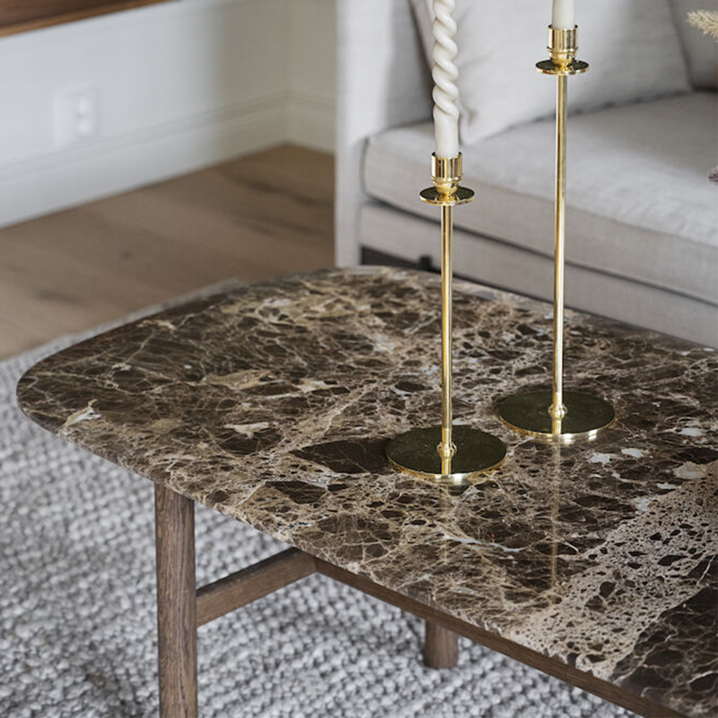 Rowico Home Hammond Soffbord Brun Ek/Brun Marmor 135x62