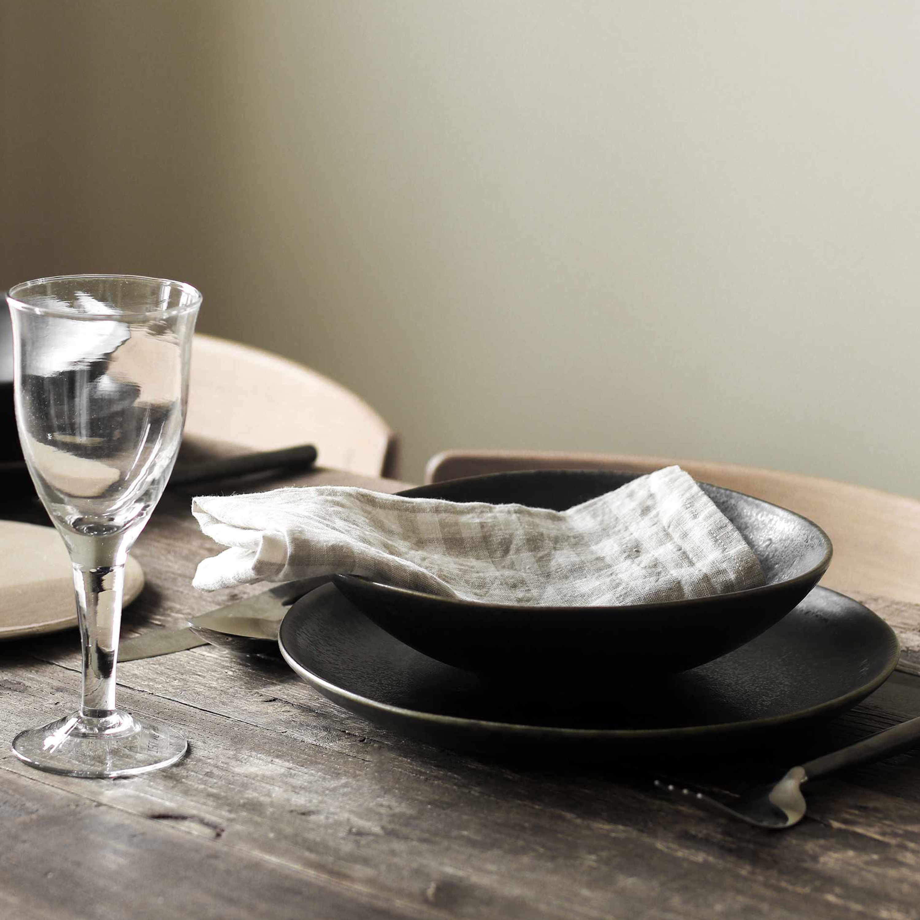 Tell me more Servett Linne Gingham Natural