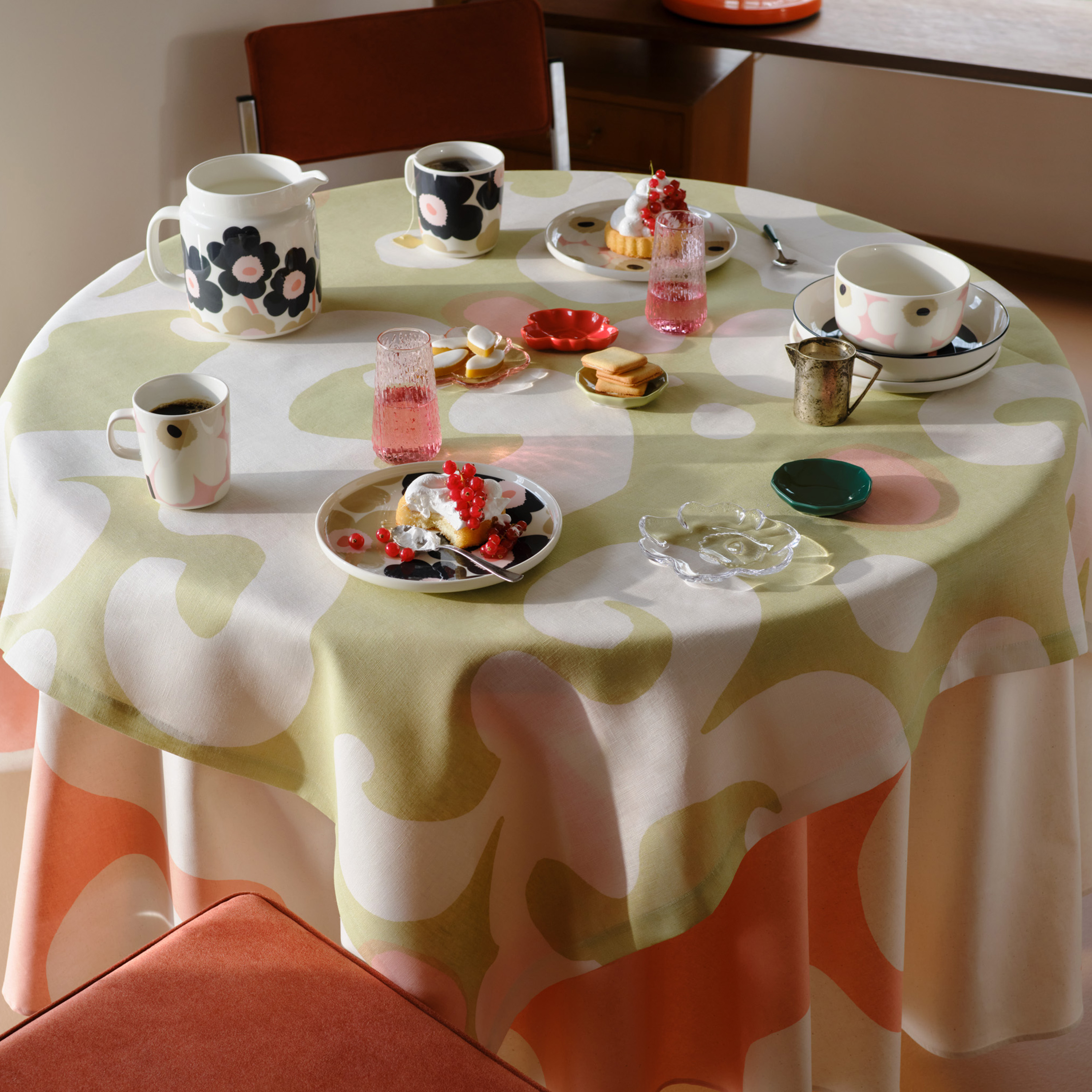 Marimekko Unikko Shape Assiett Orange Red 9,5cm