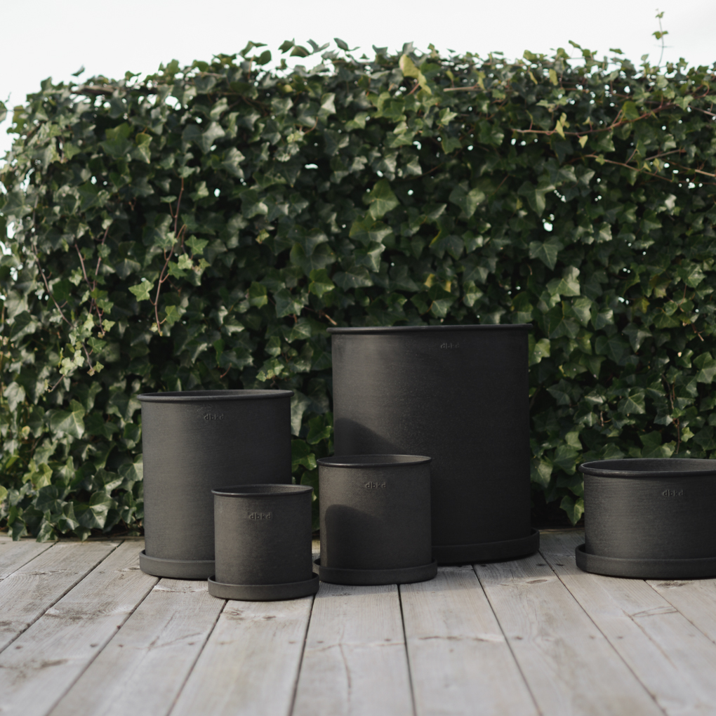 DBKD Plant Pot Black Small 2-pakkaus