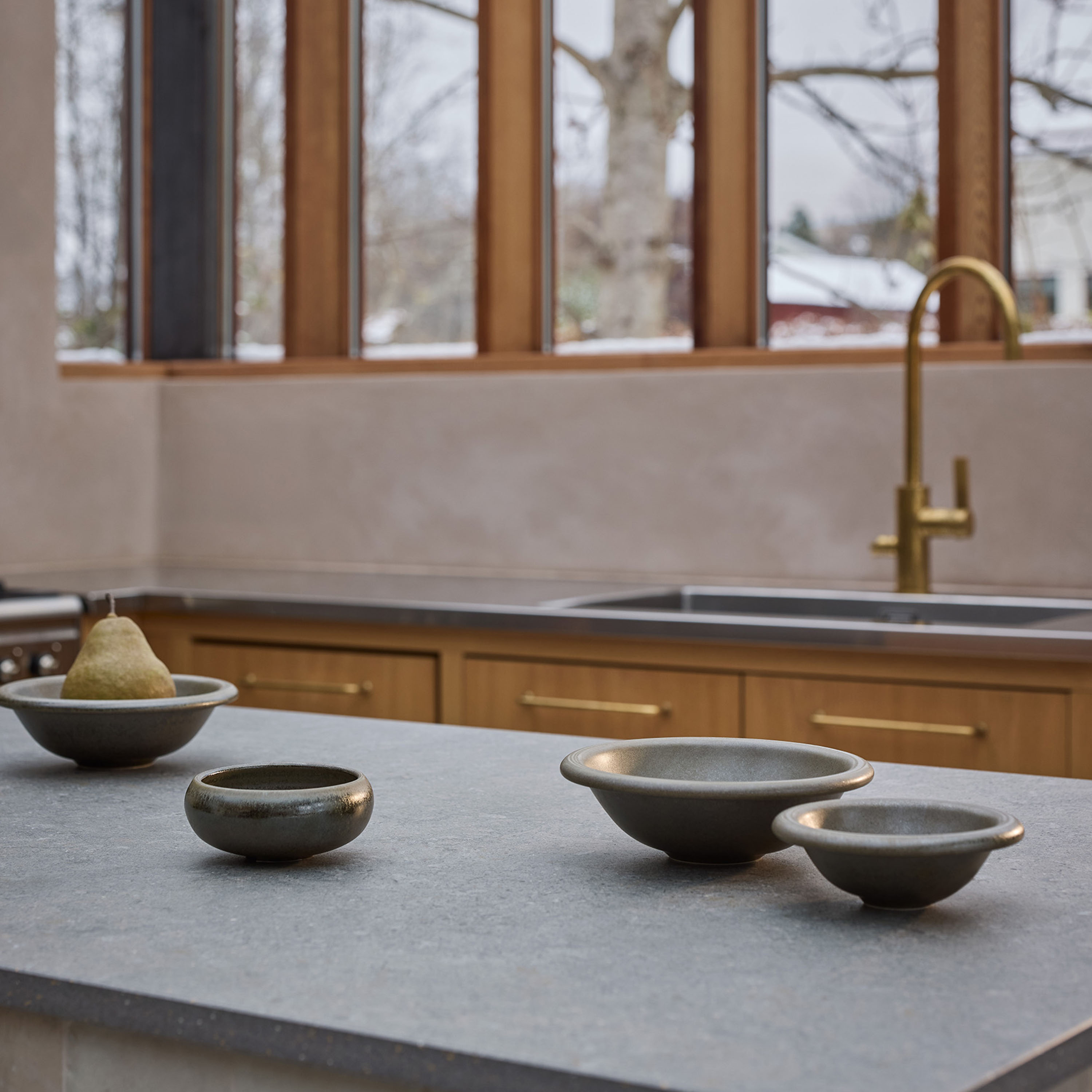 Tell me more Elba Skål Green Brown Small 2-pakning