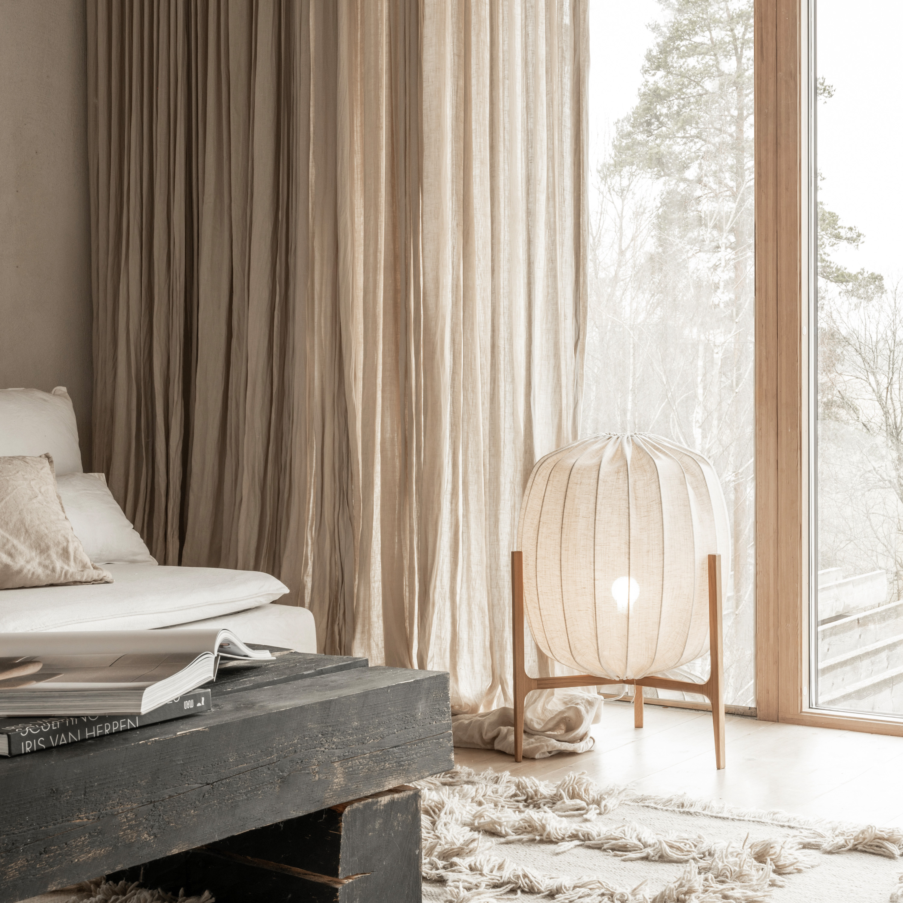 Watt &amp; Veke Prisma Golvlampa Oak/Natural 69cm