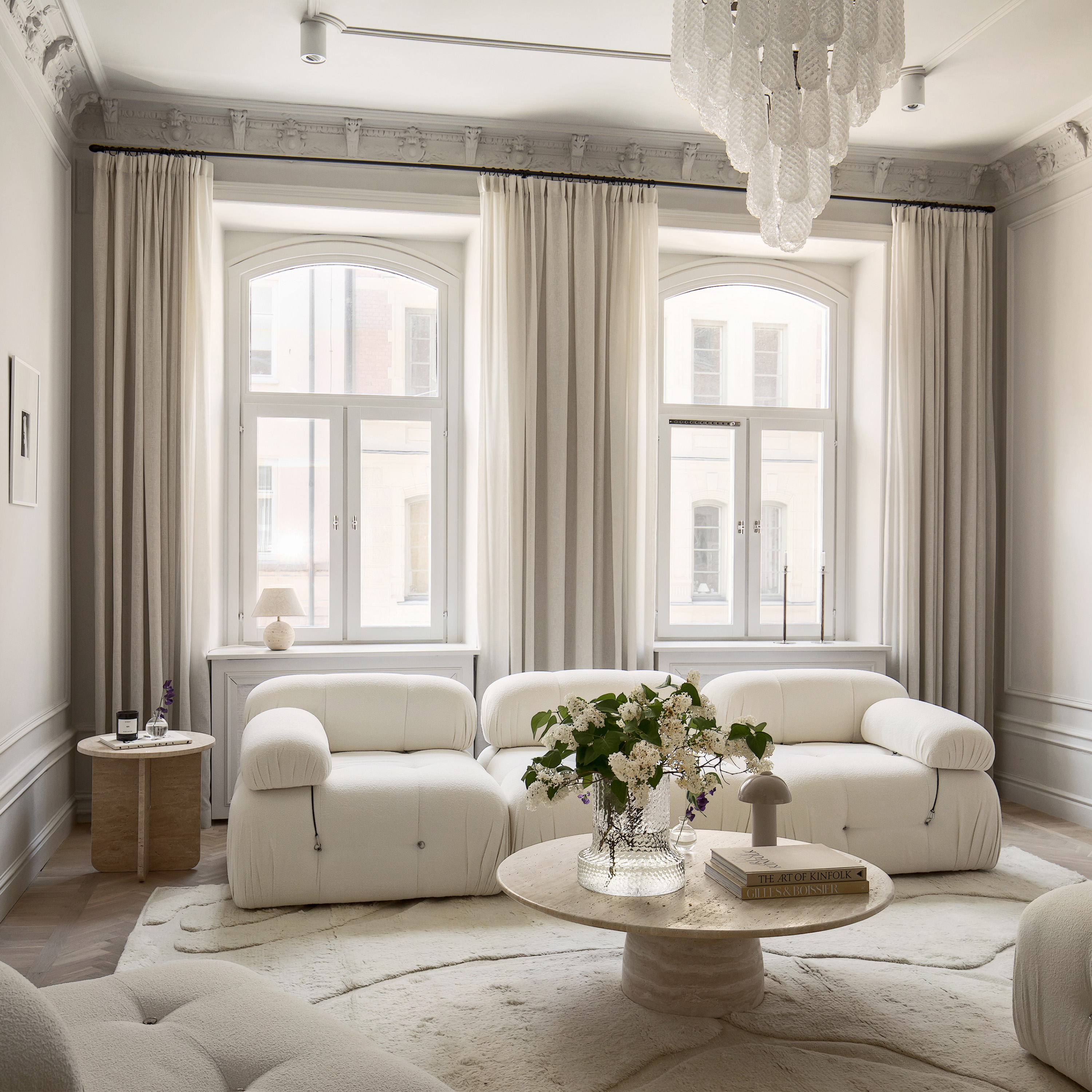 Sleepo Collection Blanca 3-Sitzer Divansofa White Bouclé