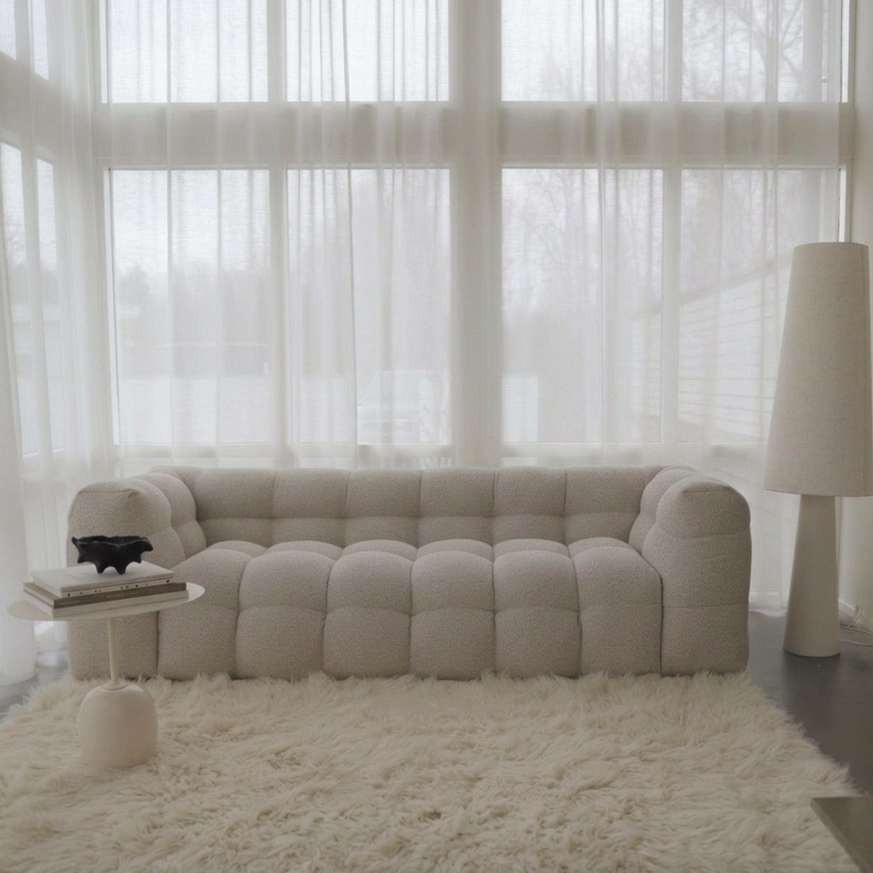 Sleepo Collection Billie 3-sits Soffa Beige Bouclé