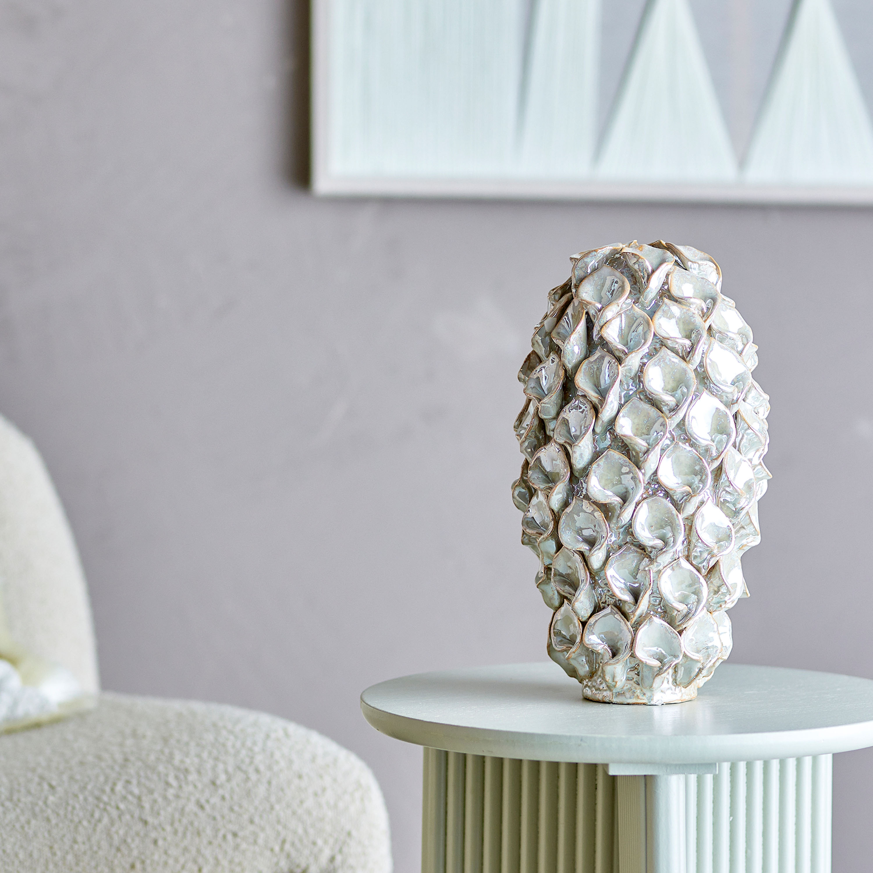 Bloomingville Glenda Koriste White 34cm