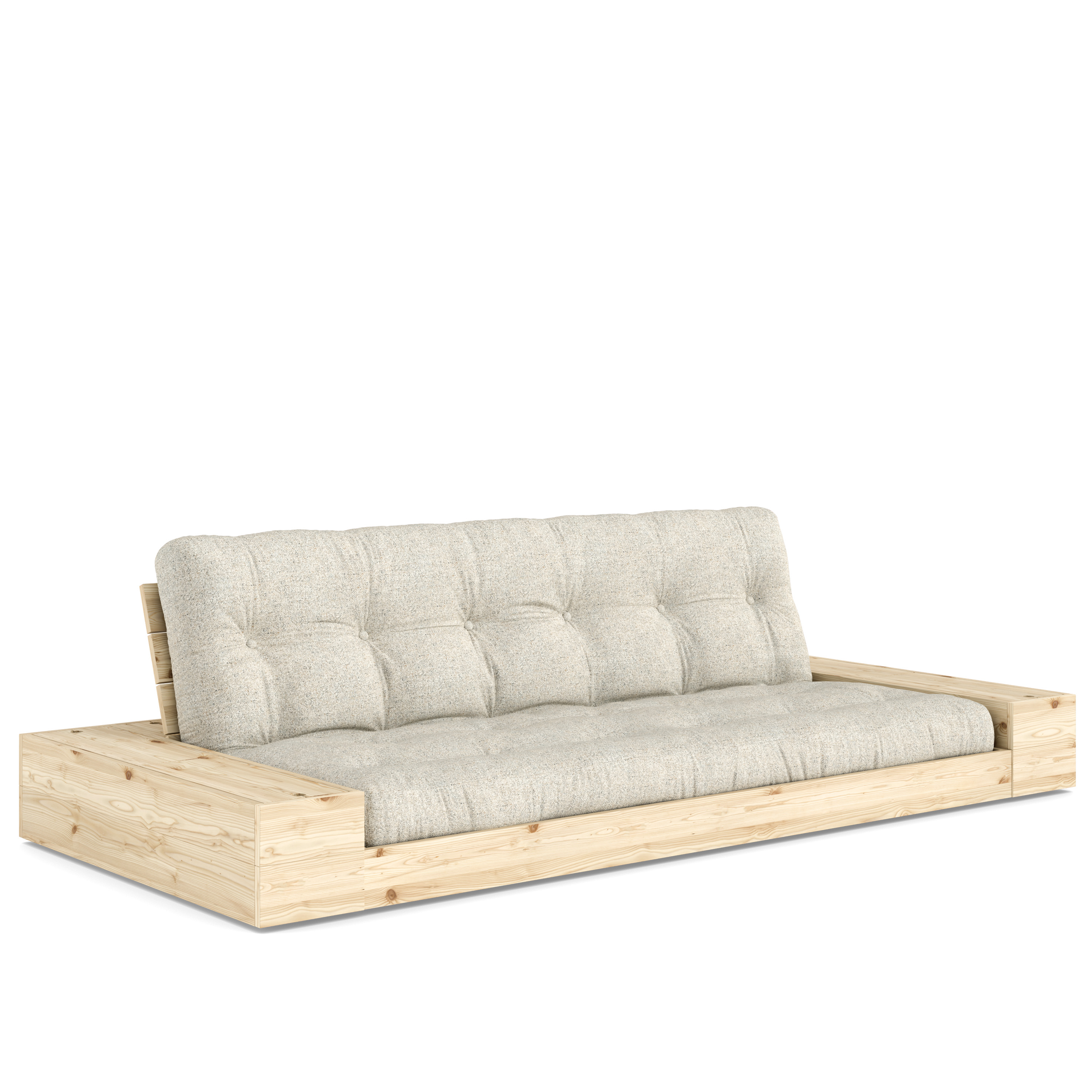 Karup Design Base Sidebox Bäddsoffa Clear Lacquered/Soft Chalk