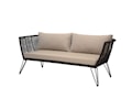 Mundo Loungesoffa Svart/Natur 175cm