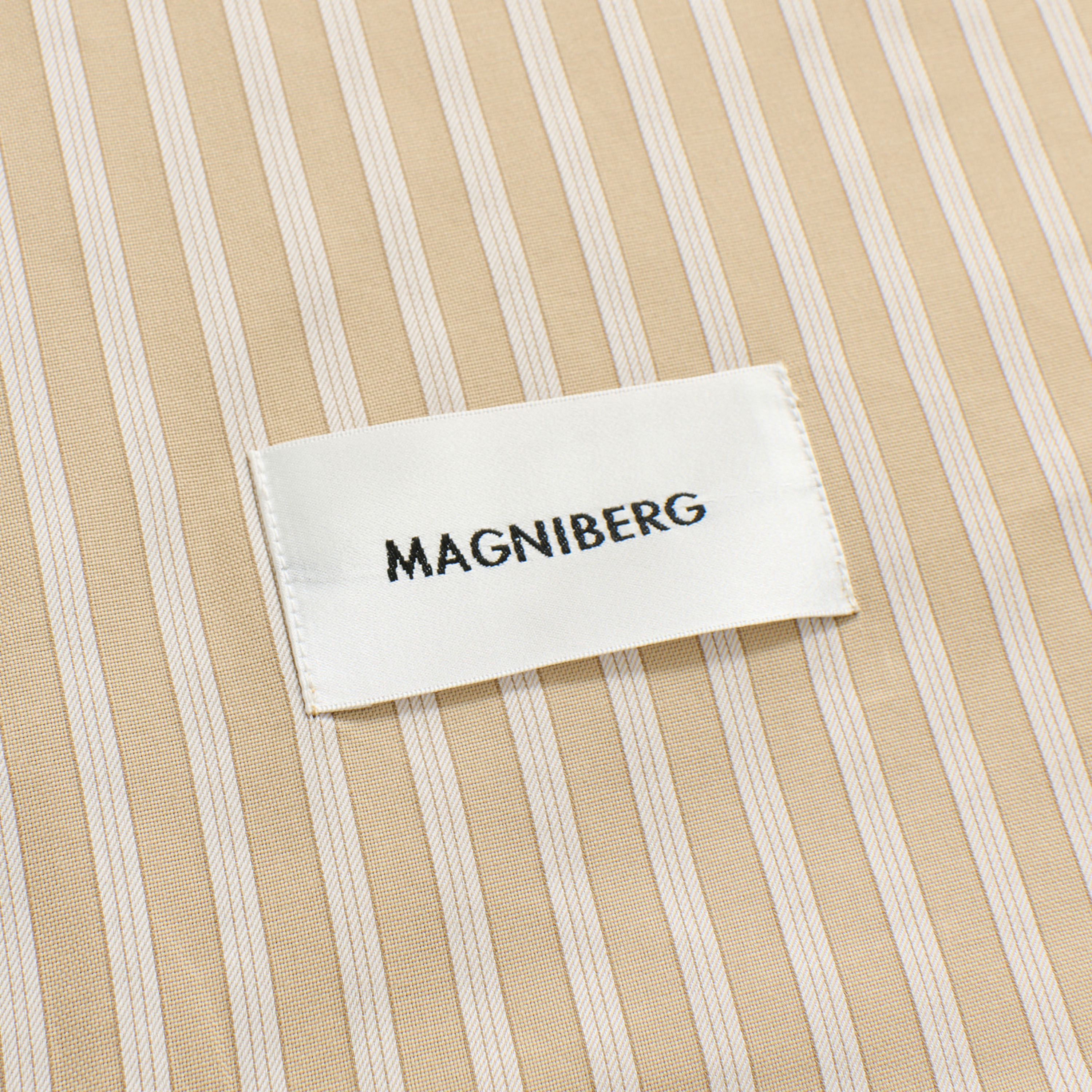 Wall Street Oxford Tyynyliina Stripe Medium Beige 50x60