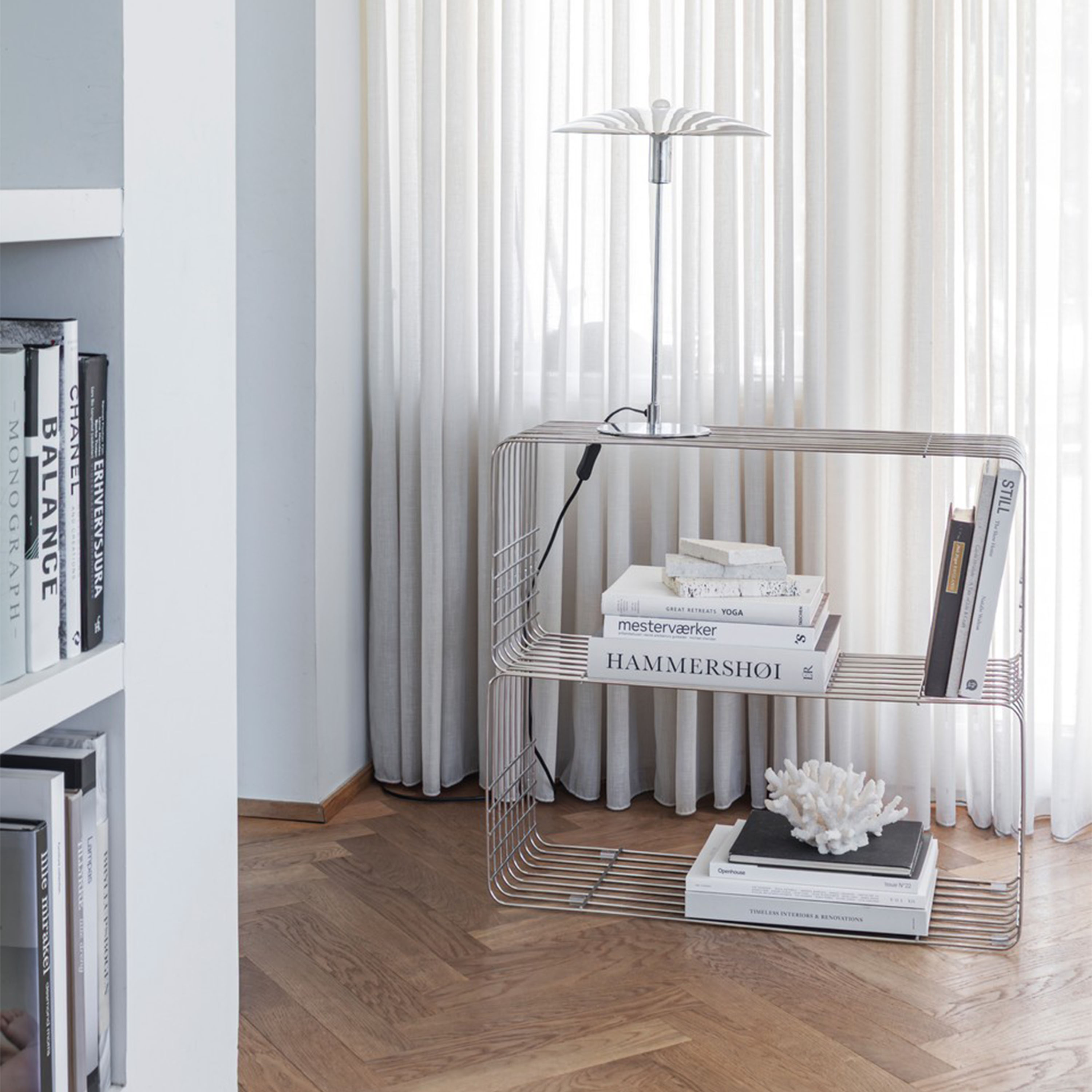 Mette Ditmer Wire Hylle Krom 70x31