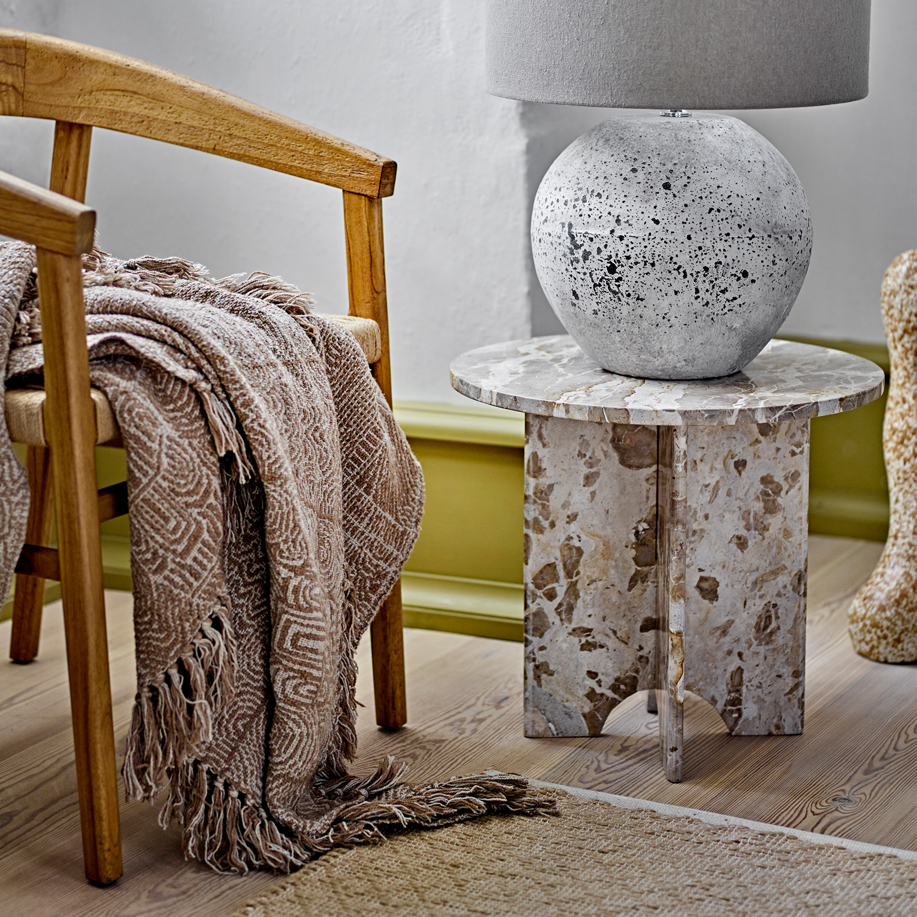 Bloomingville Jasmia Sidobord Marmor Brown