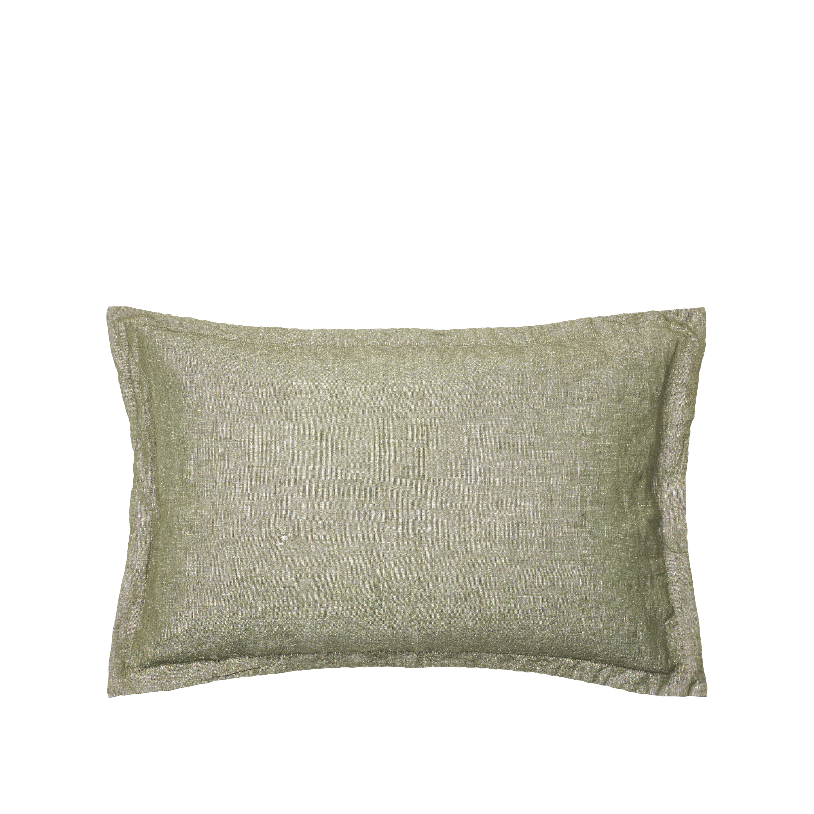 Broste Copenhagen - Linn Kissenbezug Grape Leaf Green 40x60 - Beige - Dekokissenbezug