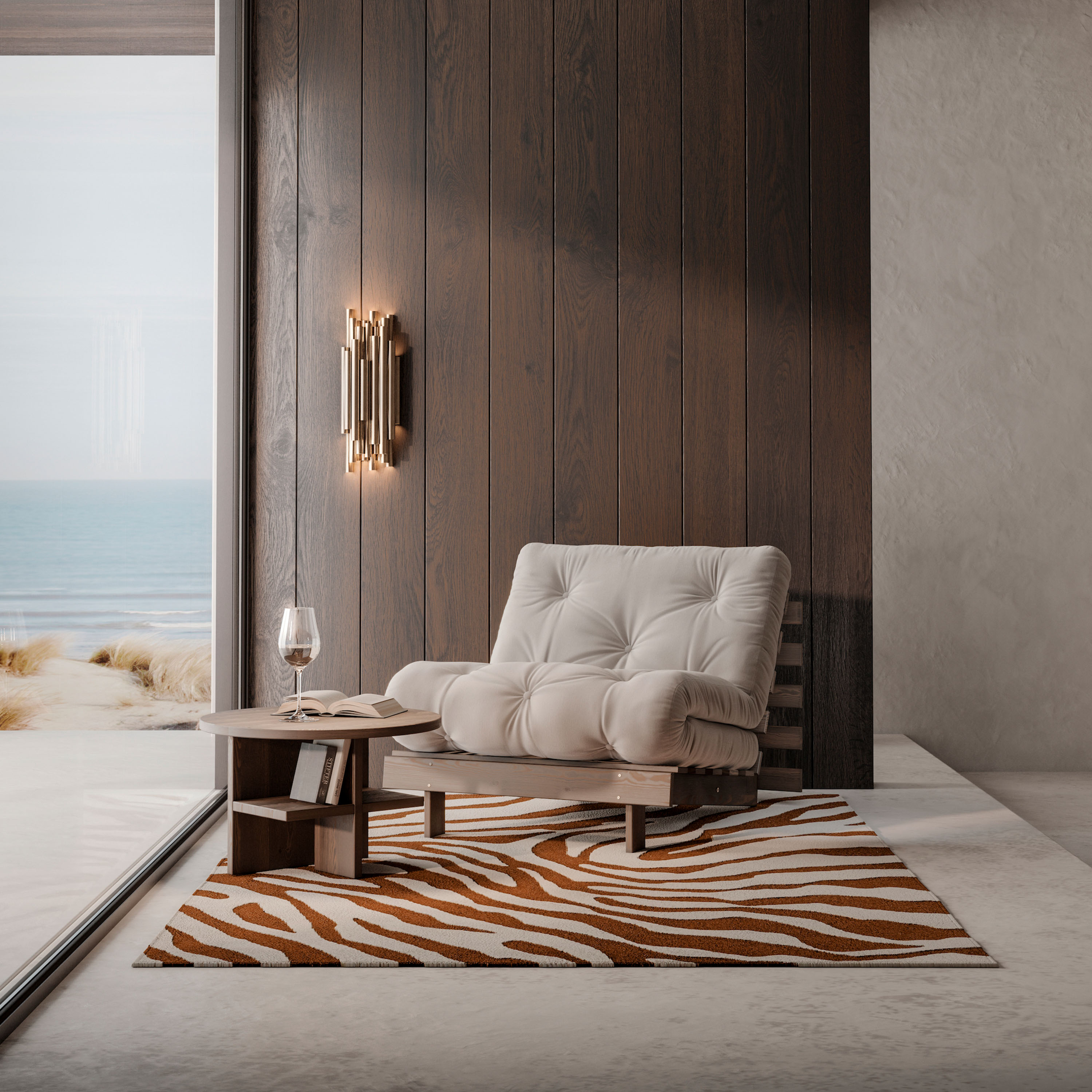 Karup Design Roots Schlafsessel Braun/Dunkelgrau 90cm