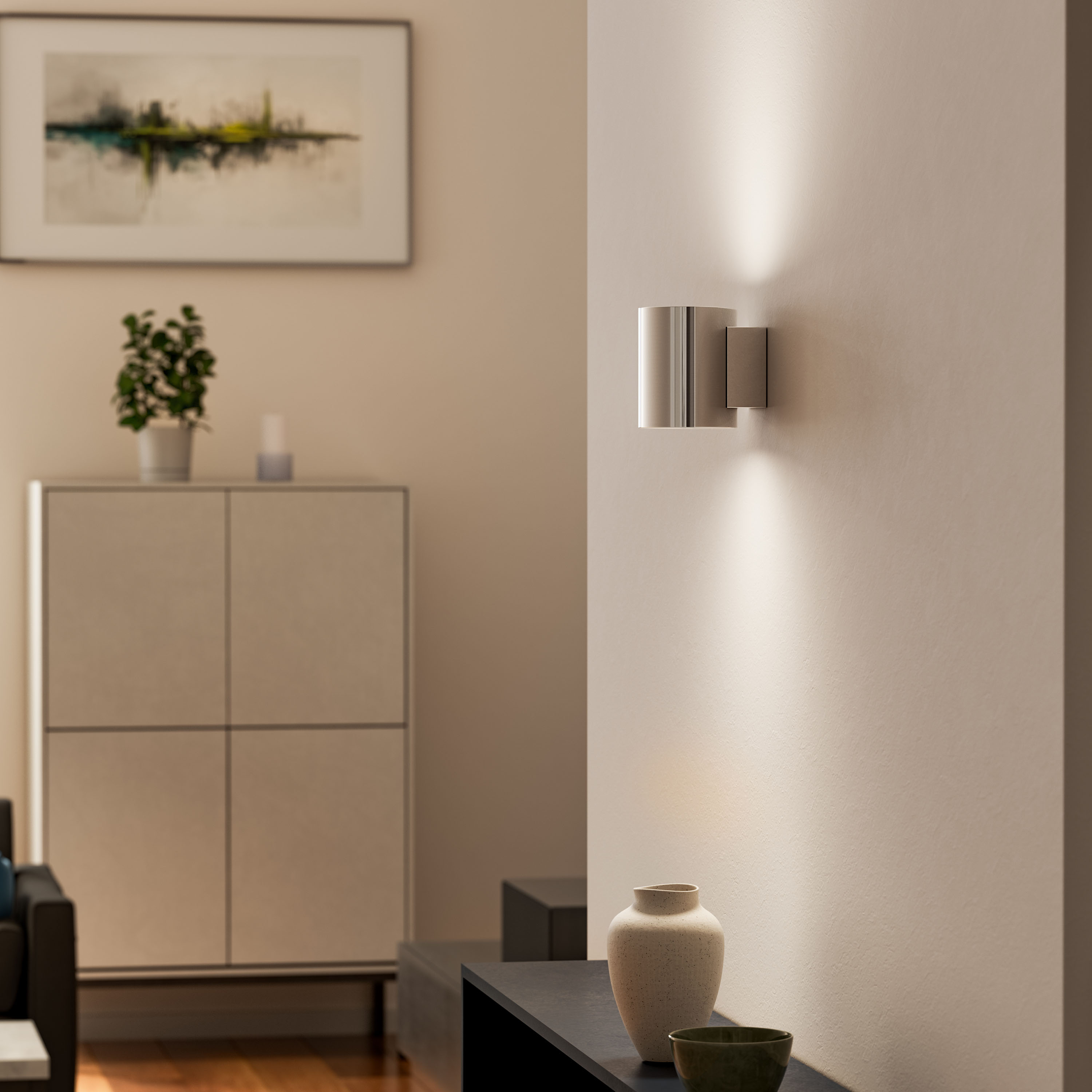 Herstal Evoke Wandleuchte Chrom Small