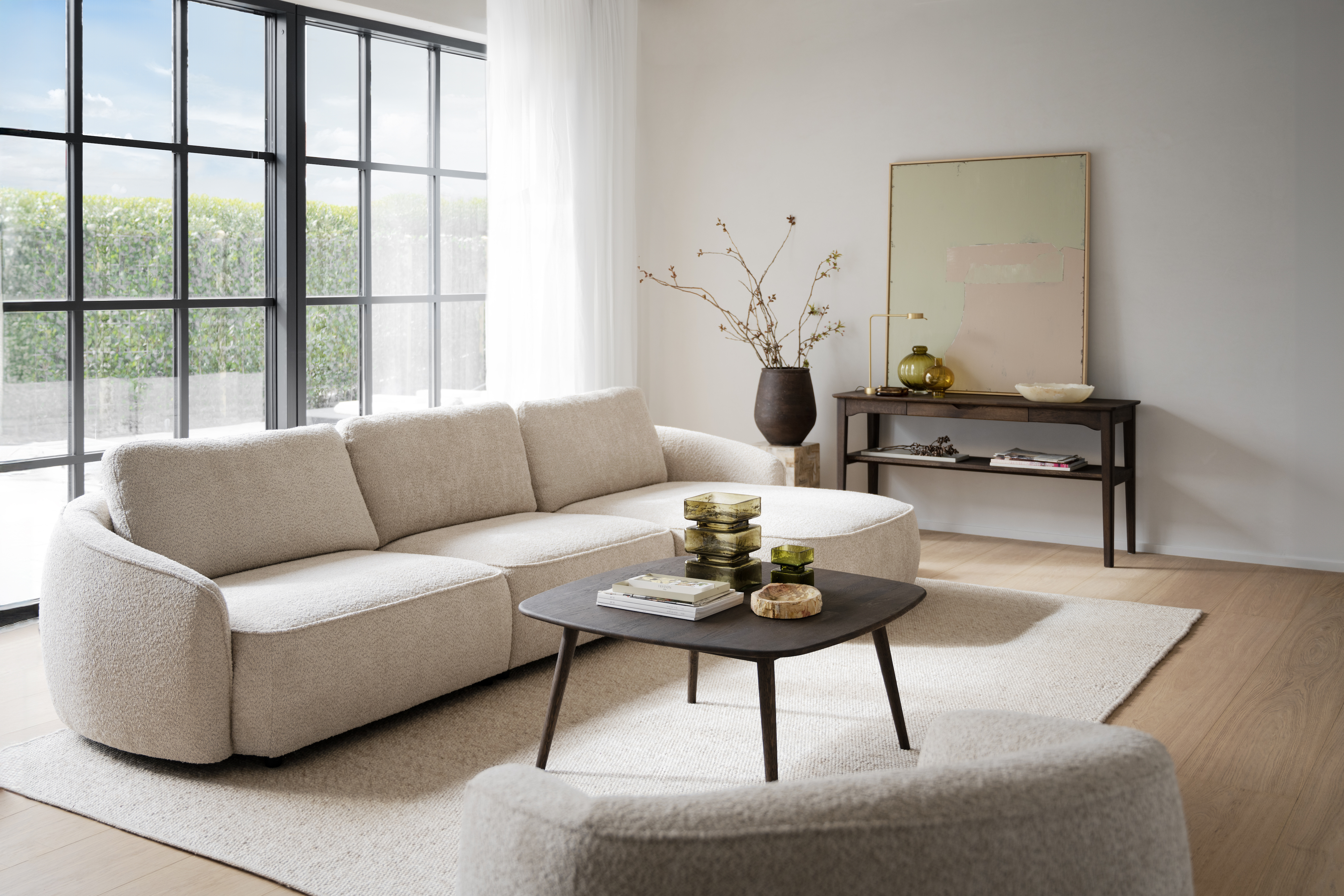 Rowico Home Norris 4-sits Soffa Schäslong Höger Ljusbeige 319cm