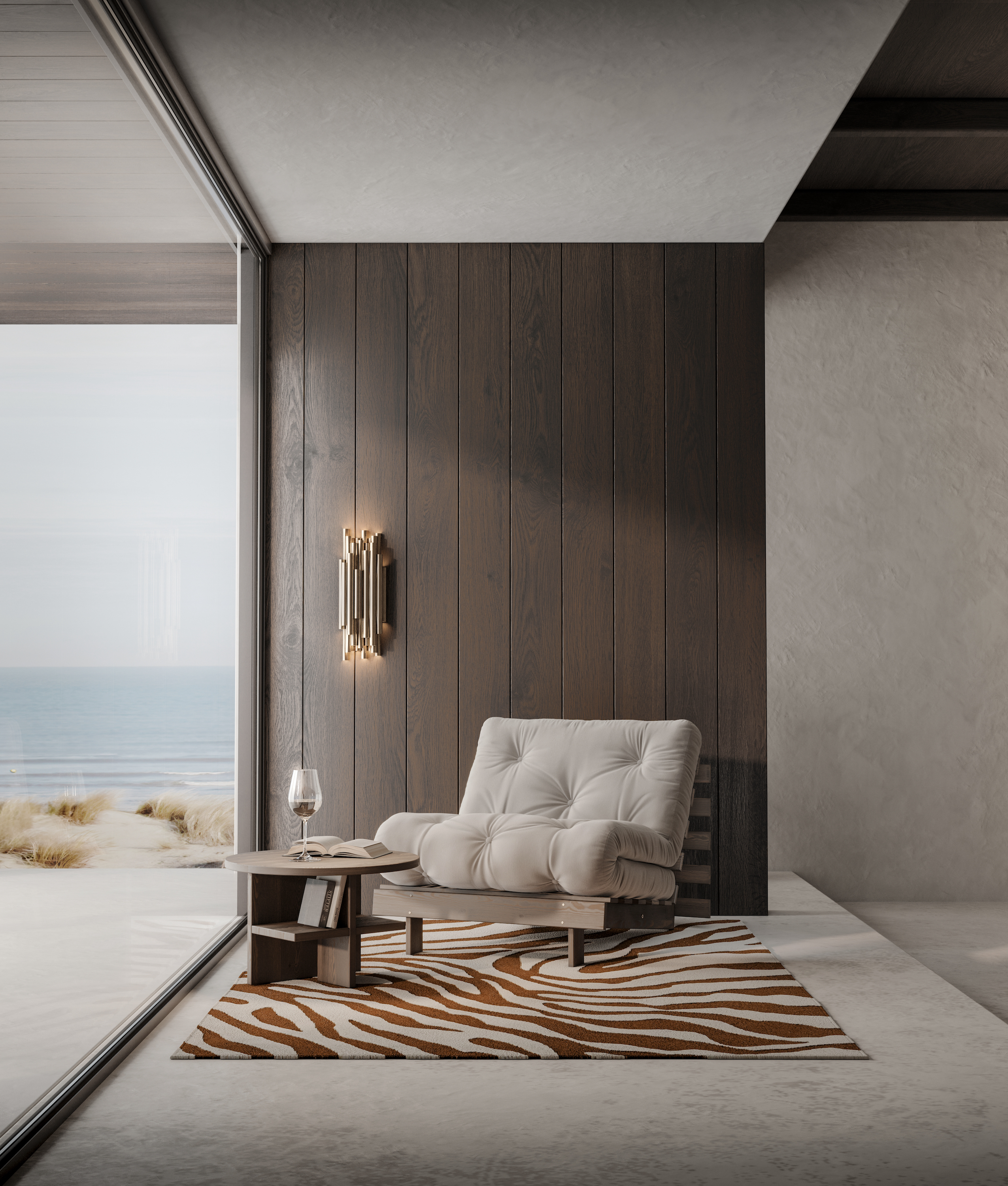 Karup Design Roots Nojatuoli Ruskea/Wheat Beige 90cm