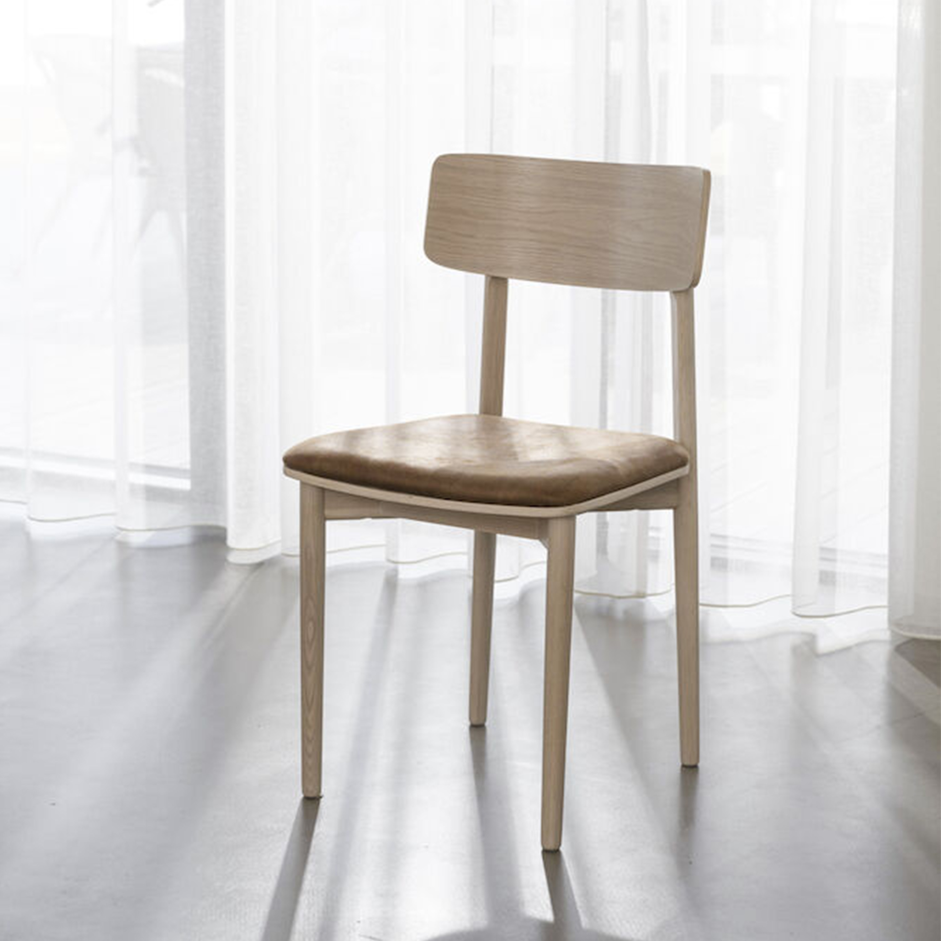 Rowico Home Wolcott Matstol Vitpigmenterad/Läder