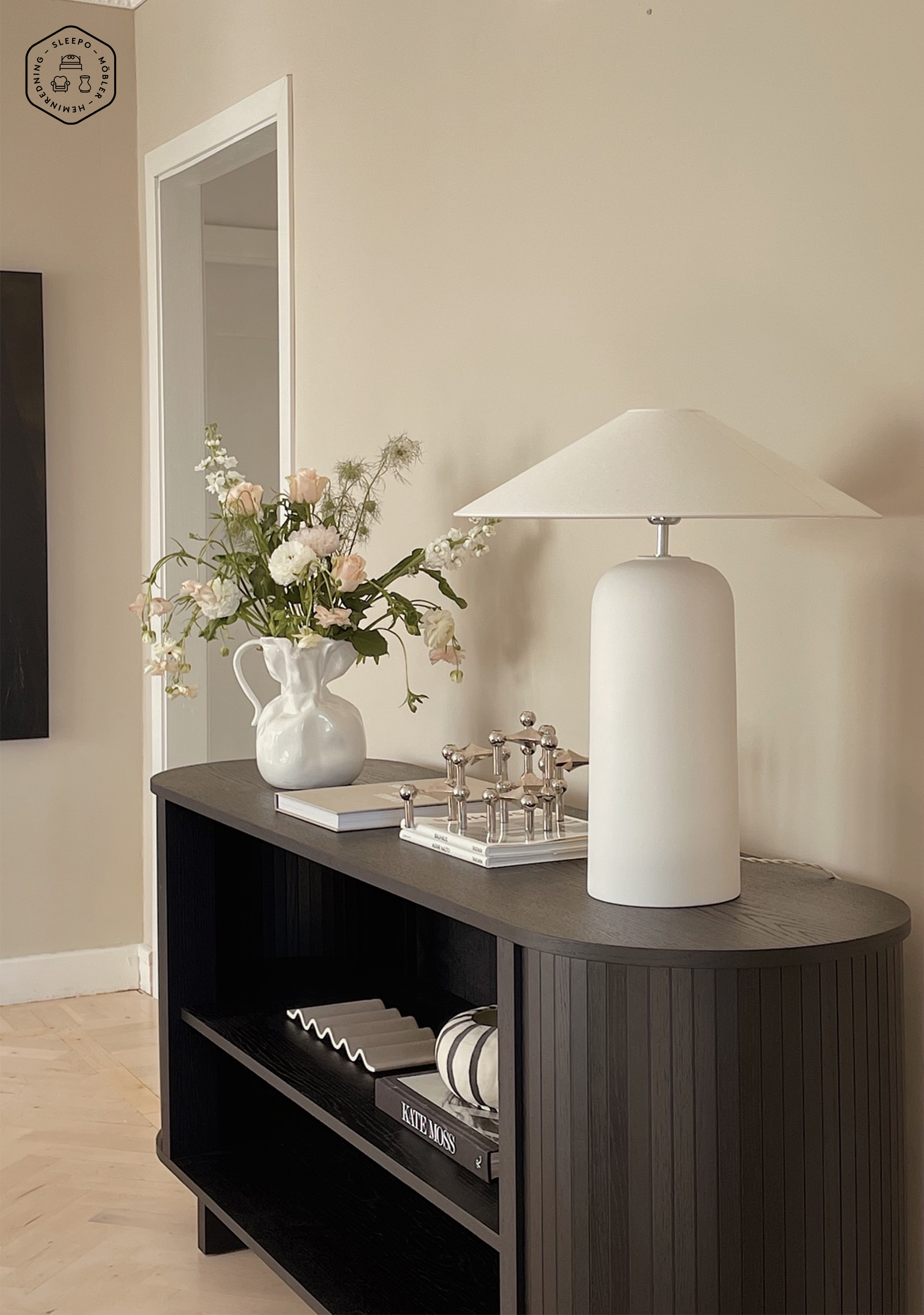 Hallbergs Belysning Laguna Lampfot Matt Vit