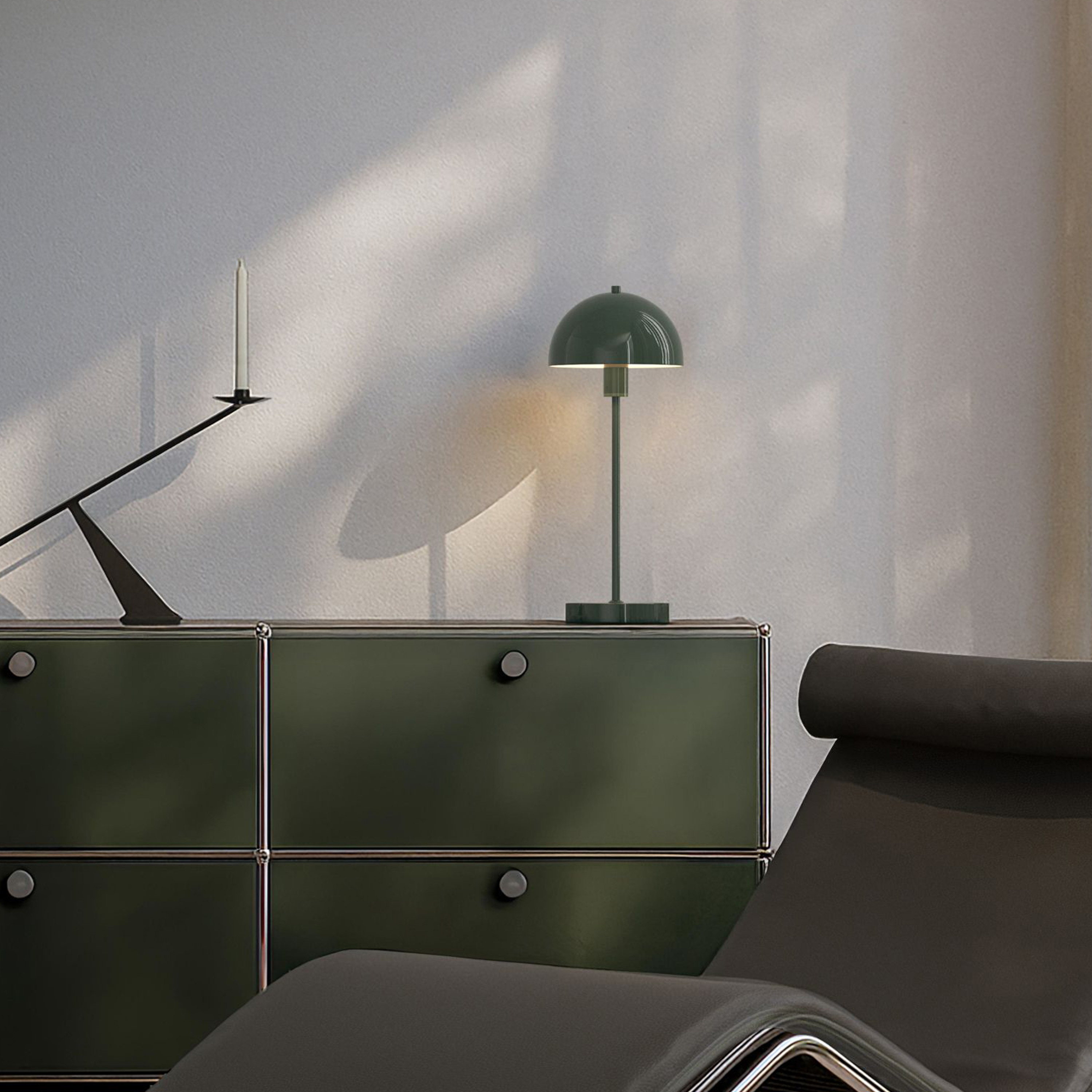 Herstal Vienda Tischlampe Oak Leaf Green 47cm